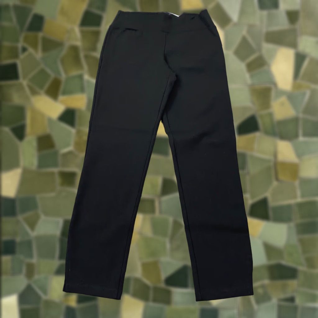 Vintage Chatoyant Womens Leggings Small Black Mid-Rise Back Pockets Stretch Size 28" / US 6 / IT 42 - 1 Thumbnail