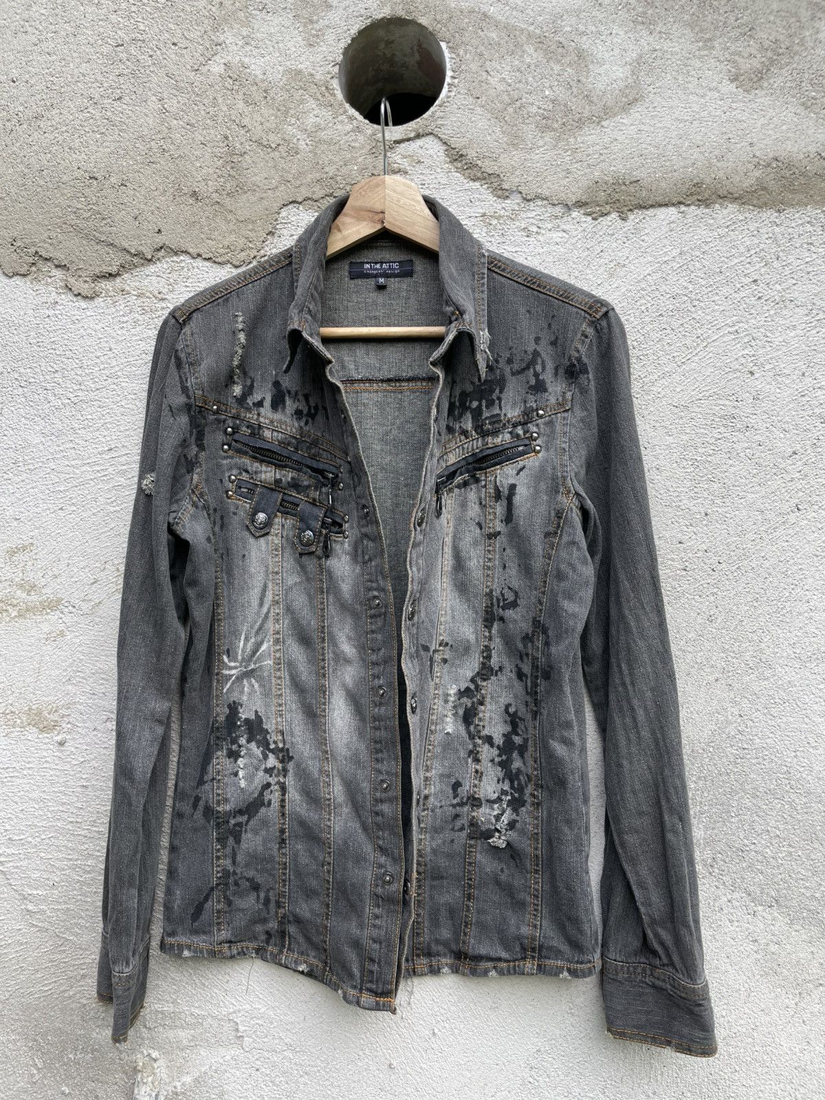 In The Attic In The Attic Changeabl Design Denim Jacket Distressed Size US M / EU 48-50 / 2 - 3 Thumbnail