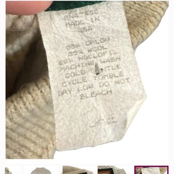 Other Vintage Remington Wool Blend Beige Knit Sweater Size US L / EU 52-54 / 3 - 6 Thumbnail