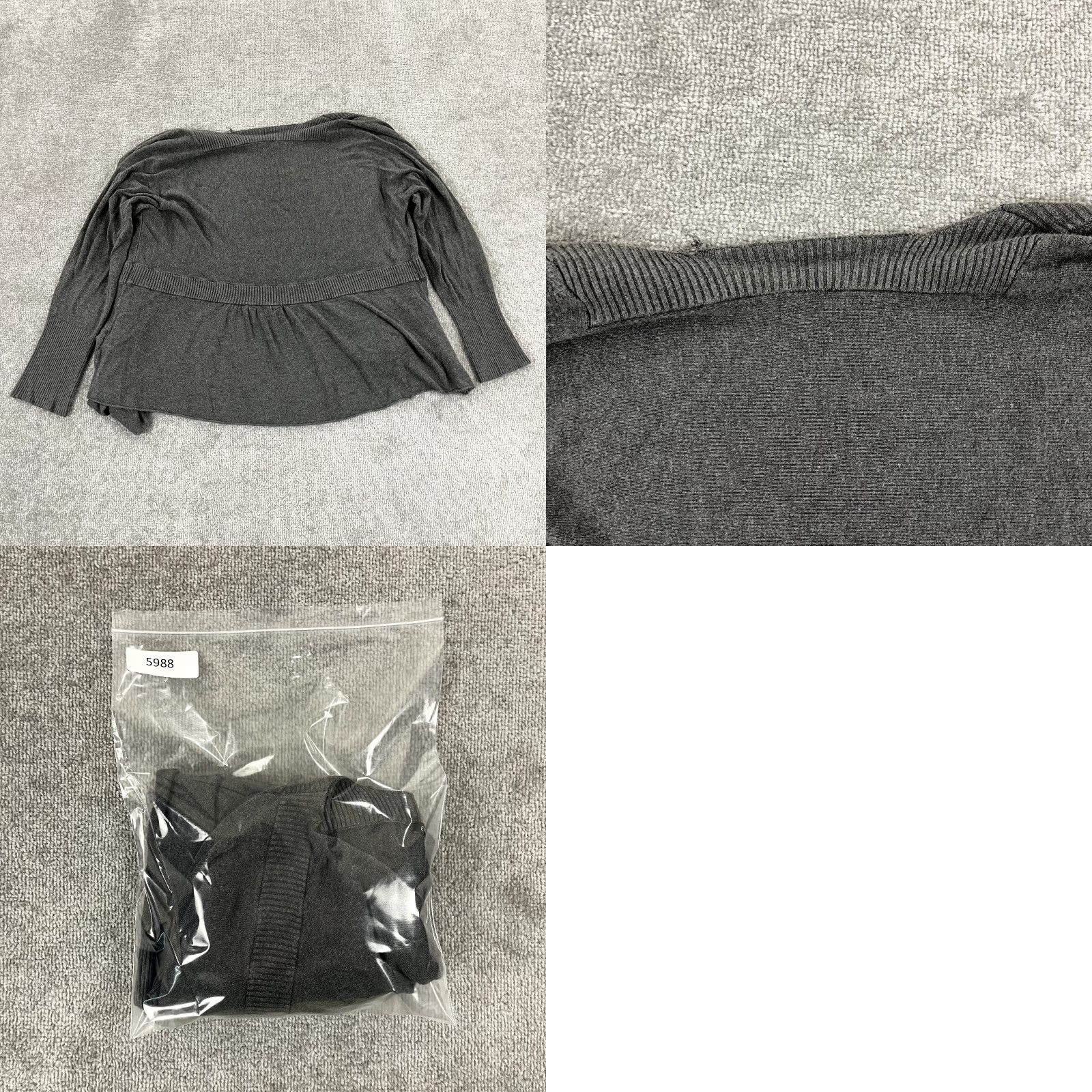 Eileen Fisher VINTAGE EILEEN FISHER Sweater Womens XL Gray Open Front Pullover Knit Long Sleeve Casual Office Size XL / US 12-14 / IT 48-50 - 8 Thumbnail