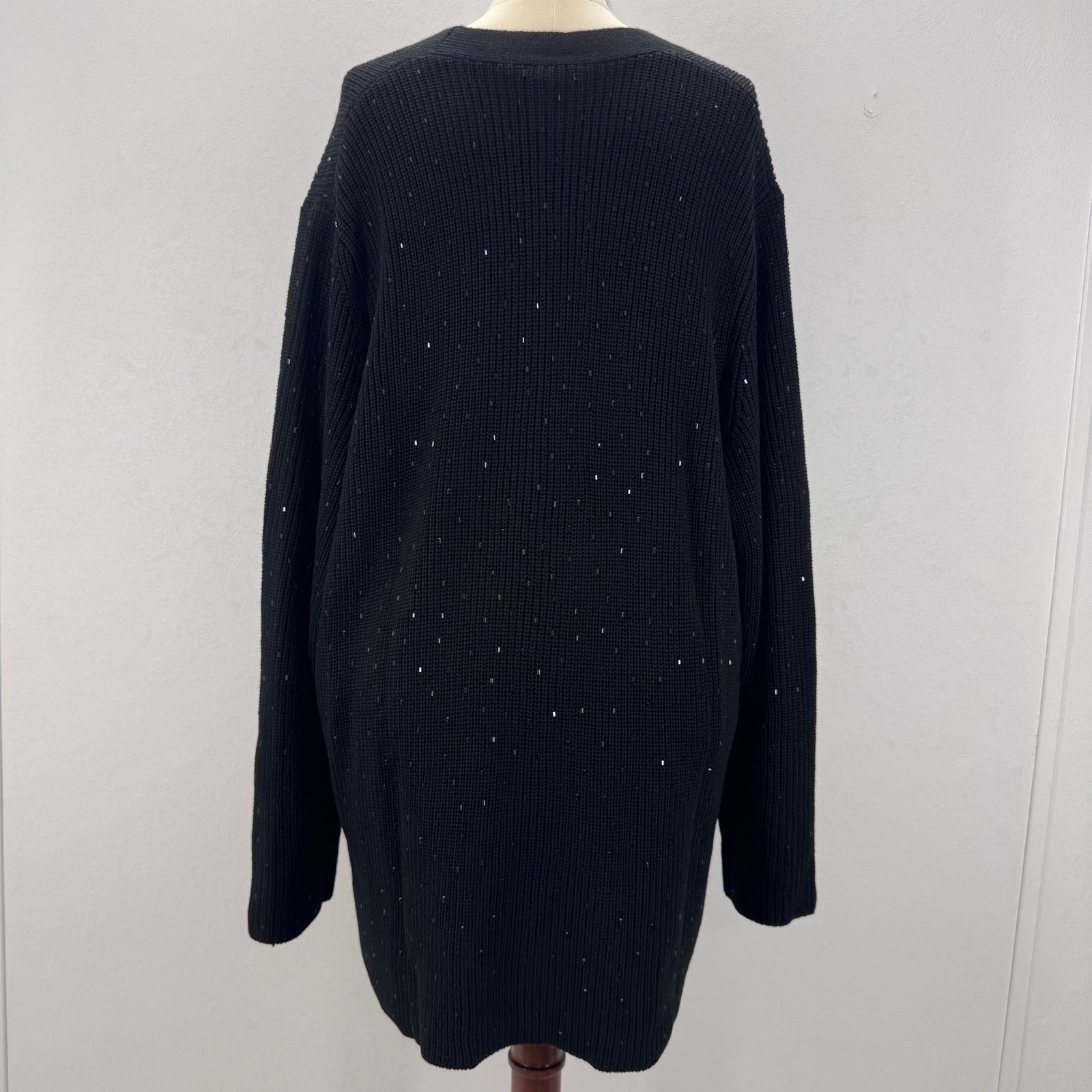Marina Rinaldi Marina Rinaldi Sequin Embellished V-neck Knit Cardigan 20-22 Size 3XL / US 20-22 - 6 Thumbnail
