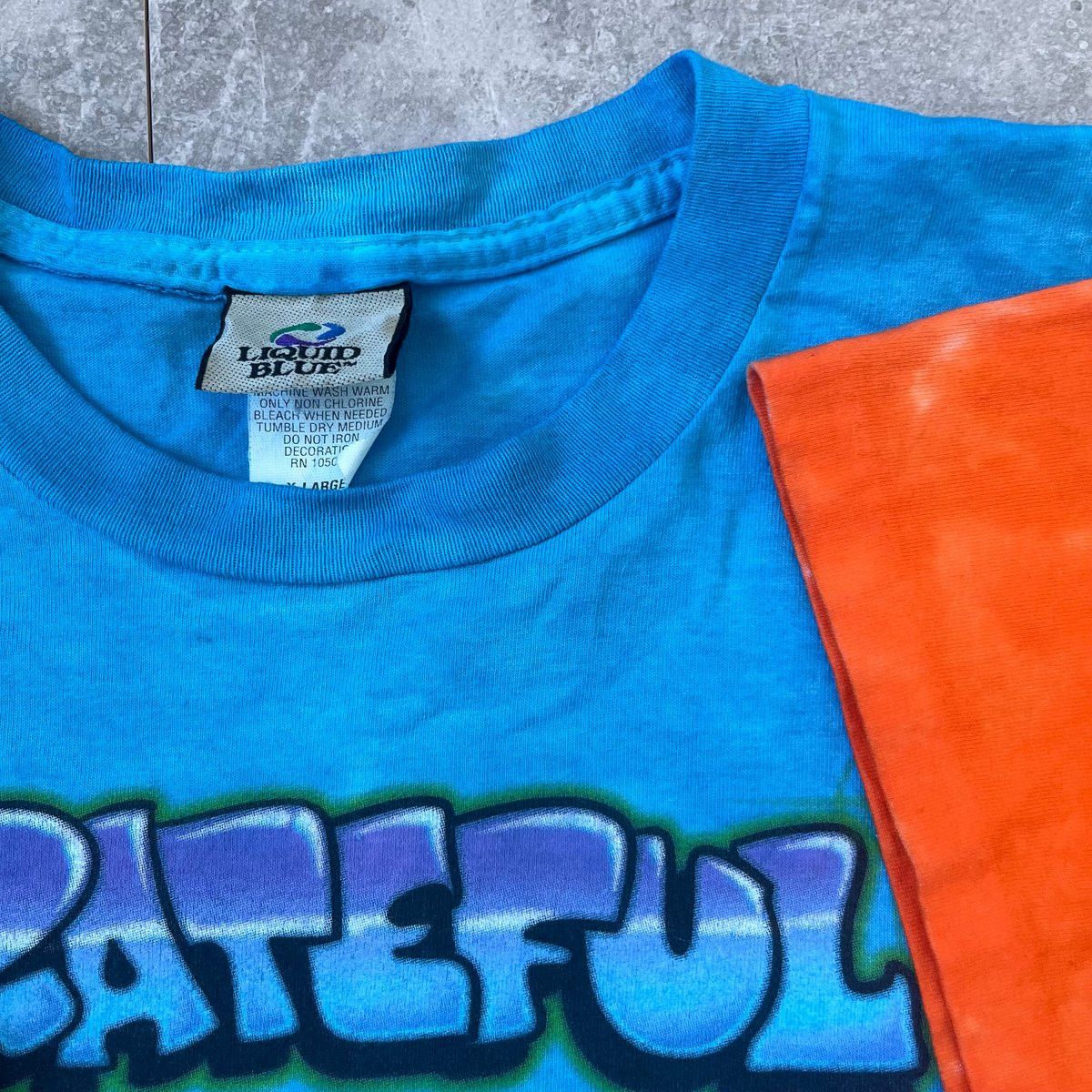 Liquid Blue Grateful Dead Tie Dye T-Shirt Orange Blue Bear Large Vintage Size US L / EU 52-54 / 3 - 4 Thumbnail