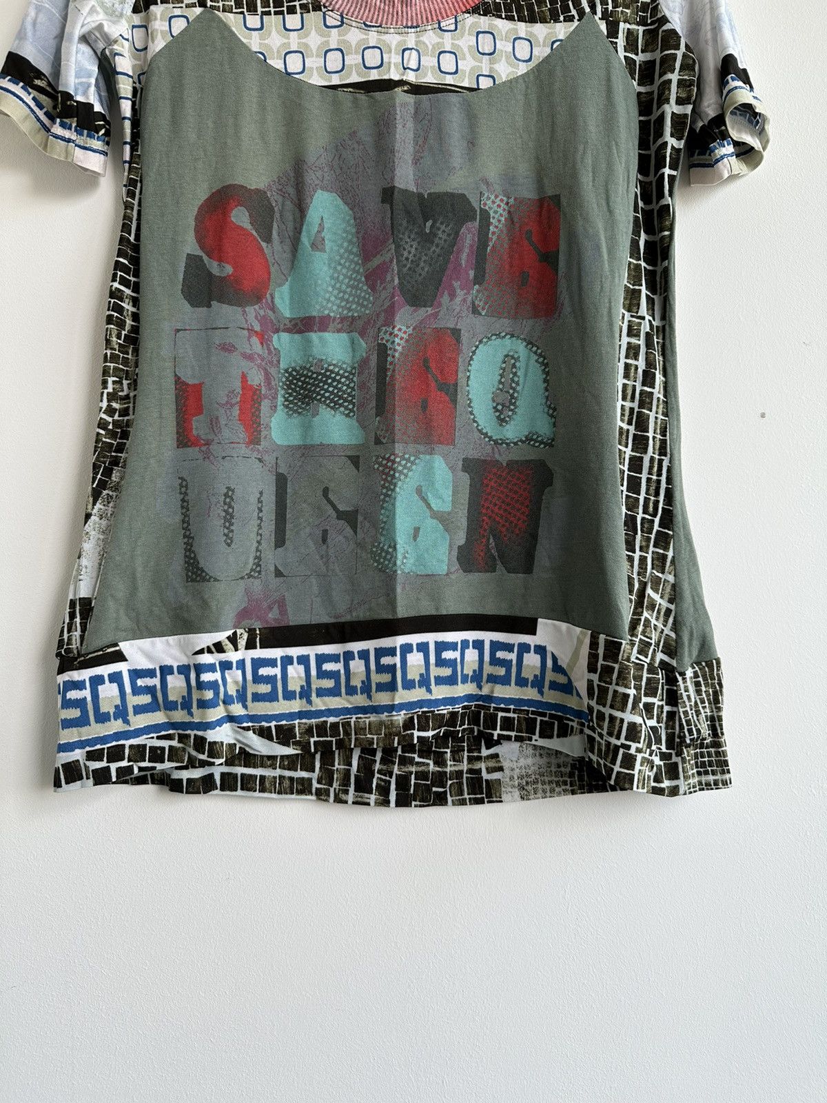 Vintage Save the Queen Short Sleeve Blouse Top Abstract Print Size L Size L / US 10 / IT 46 - 3 Thumbnail