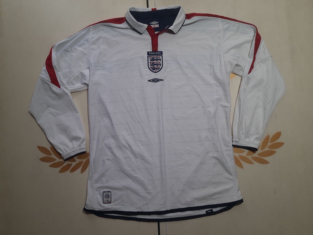 Umbro Umbro England Home Reversible Long Sleeve Jersey 2003-2005 Size US L / EU 52-54 / 3 - 1 Thumbnail