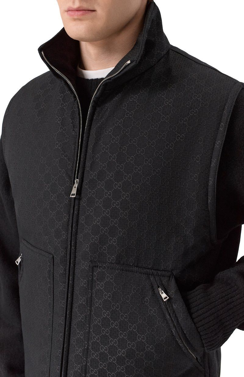 Gucci o1la5ras0626 GG Cotton Ripstop Gilet Vest in Black Size US L / EU 52-54 / 3 - 5 Thumbnail