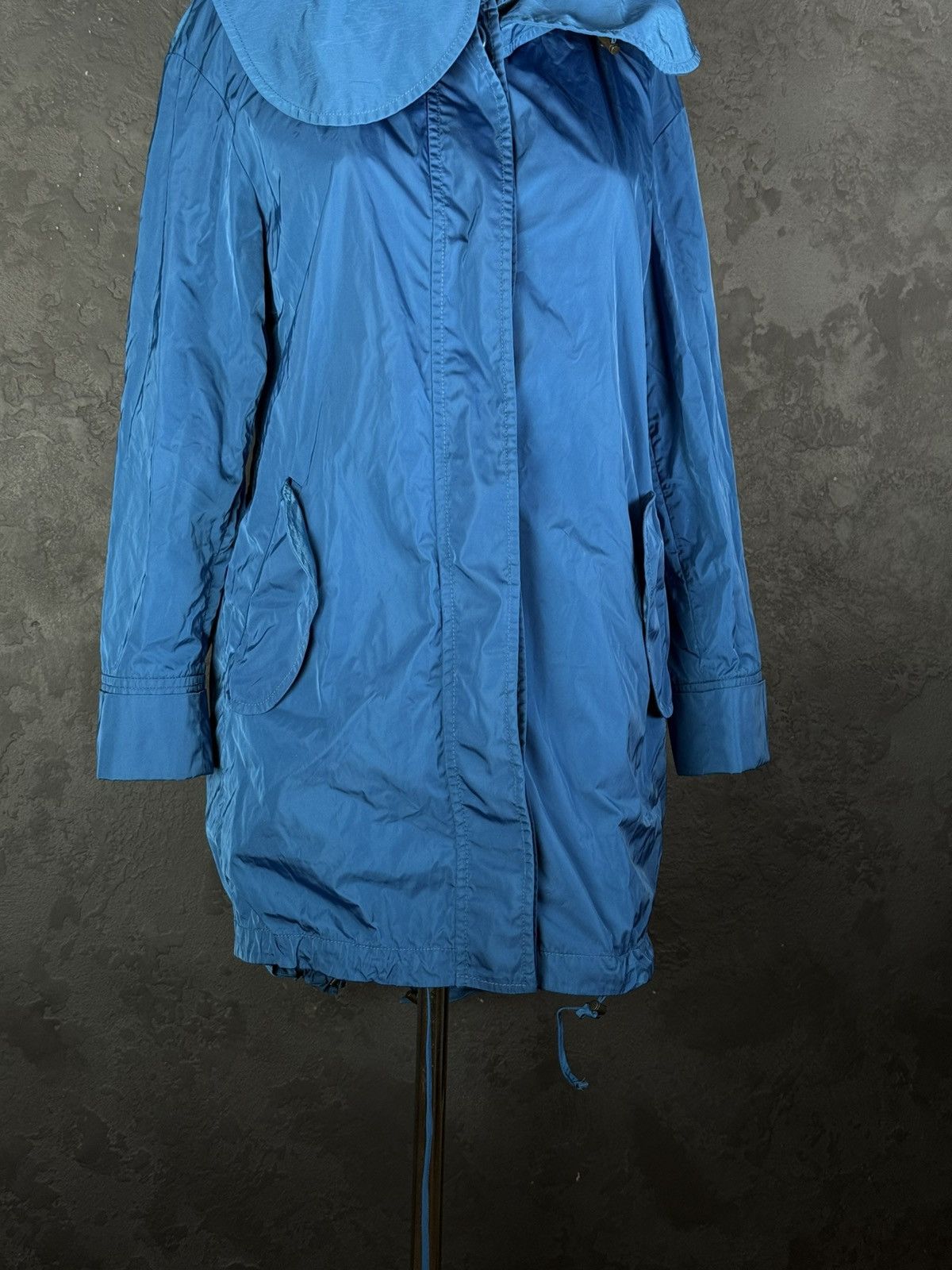 Akris Akris Punto Blue Lightweight Nylon Oversized Parka Jacket Size S / US 4 / IT 40 - 4 Thumbnail