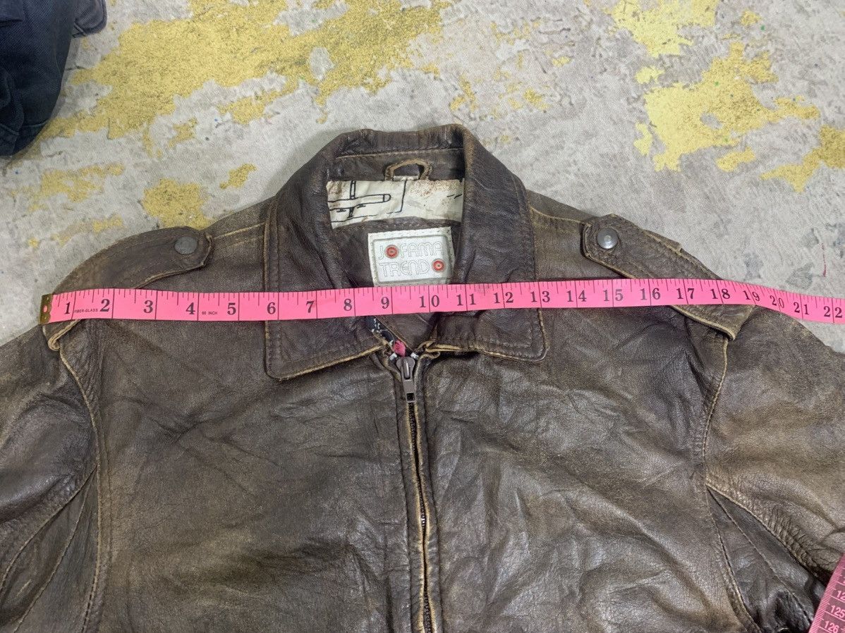 Vintage Vintage 1990 Flight leather Jacket trashed Size US M / EU 48-50 / 2 - 20 Thumbnail