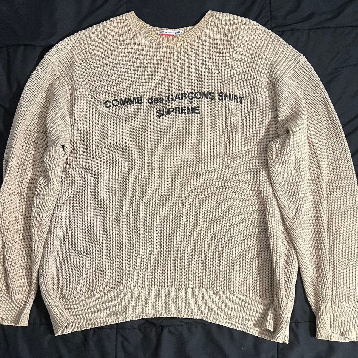 Pre-owned Comme Des Garcons X Supreme Comme Des Garçon Sweater In Tan