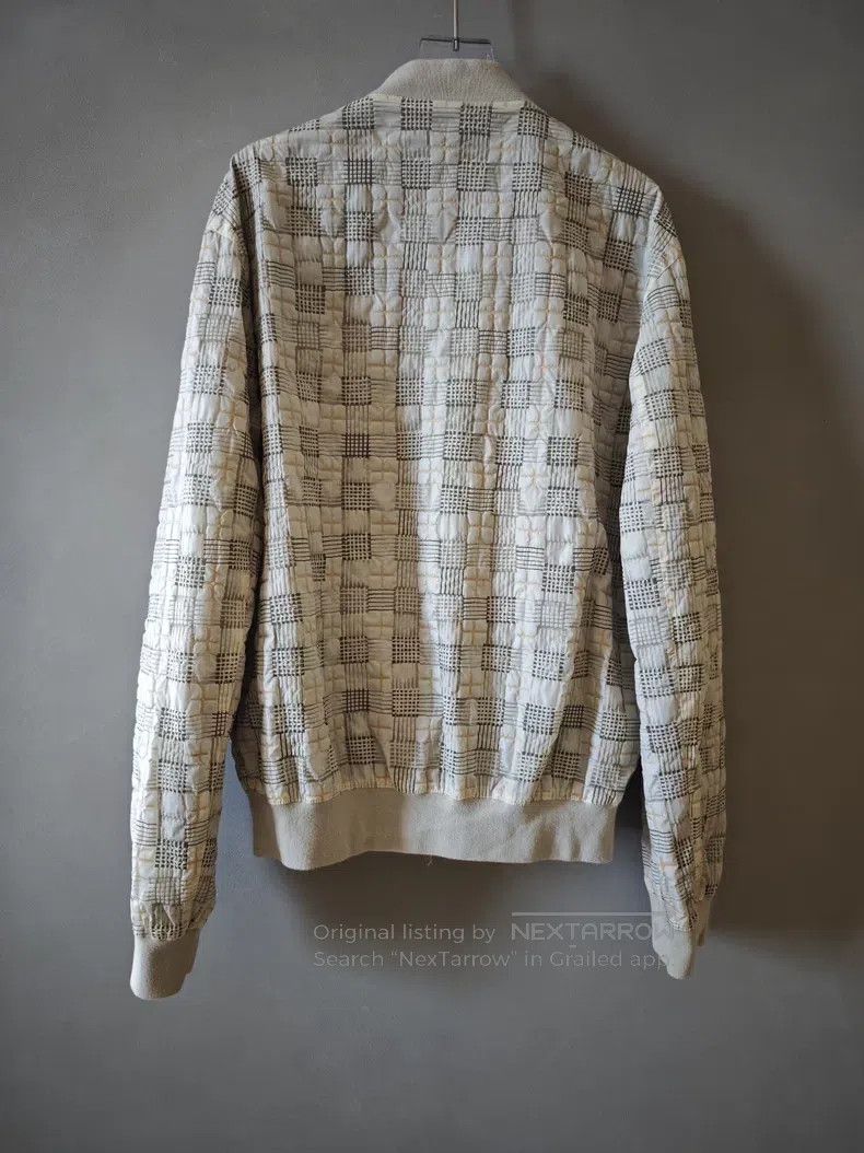 Hermes Hermes Bubble Check Nylon Mixed Rib Collar Double-Sided Gr Size US M / EU 48-50 / 2 - 2 Thumbnail
