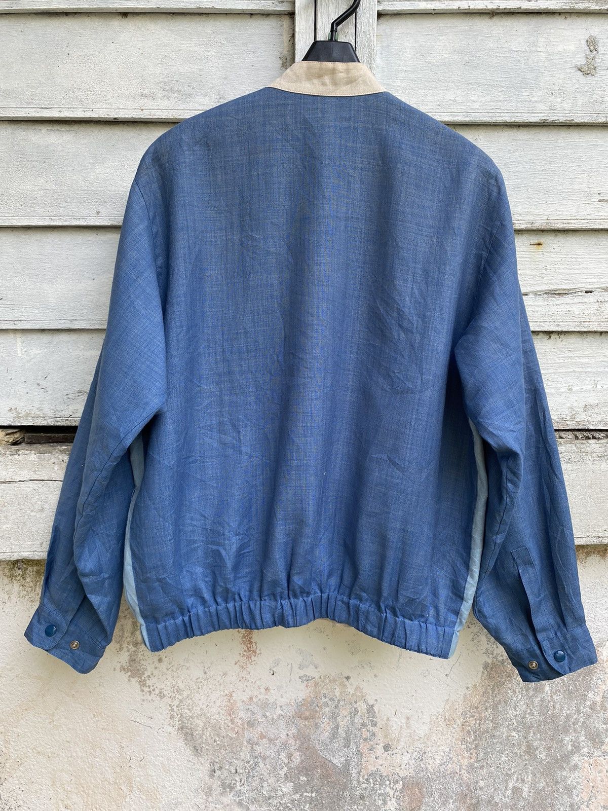 Lyle & Scott × Vintage 80s Lyle & Scott Colour Block Patch Jima Hemp Jacket Size US M / EU 48-50 / 2 - 7 Thumbnail