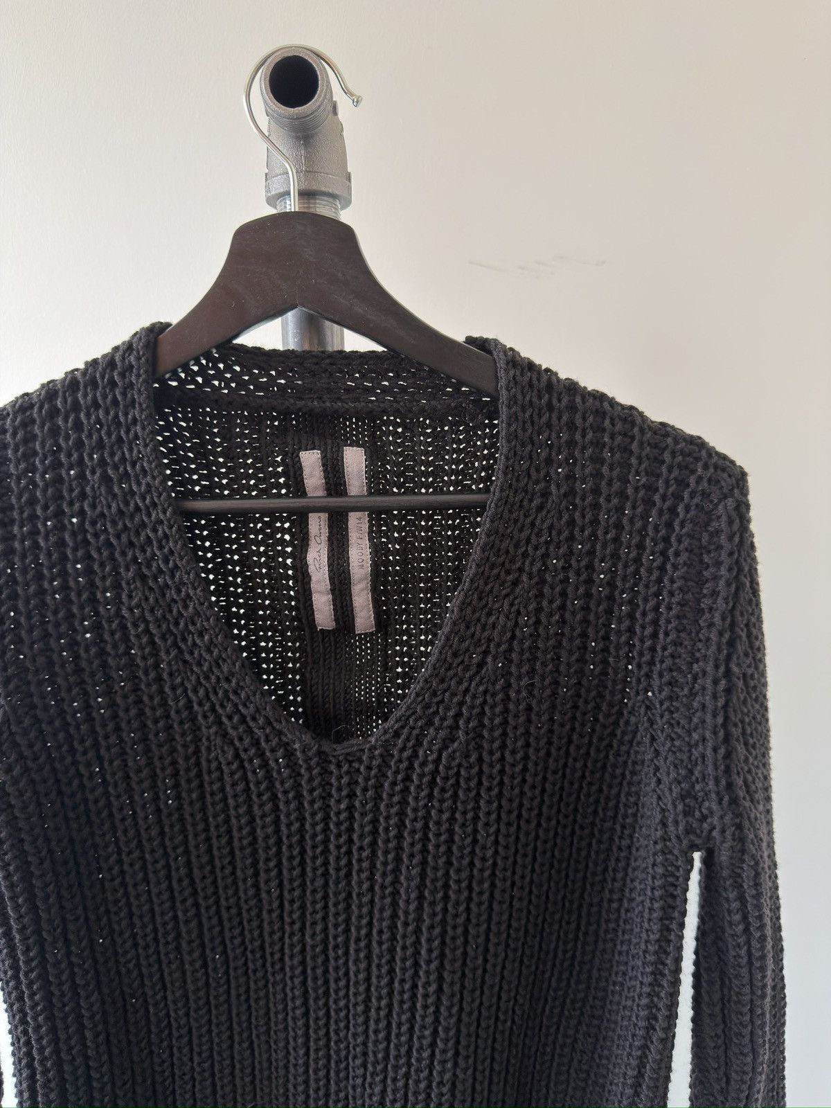 Rick Owens FW14 MOODY Black V-Neck Sweater Size S / US 4 / IT 40 - 4 Thumbnail