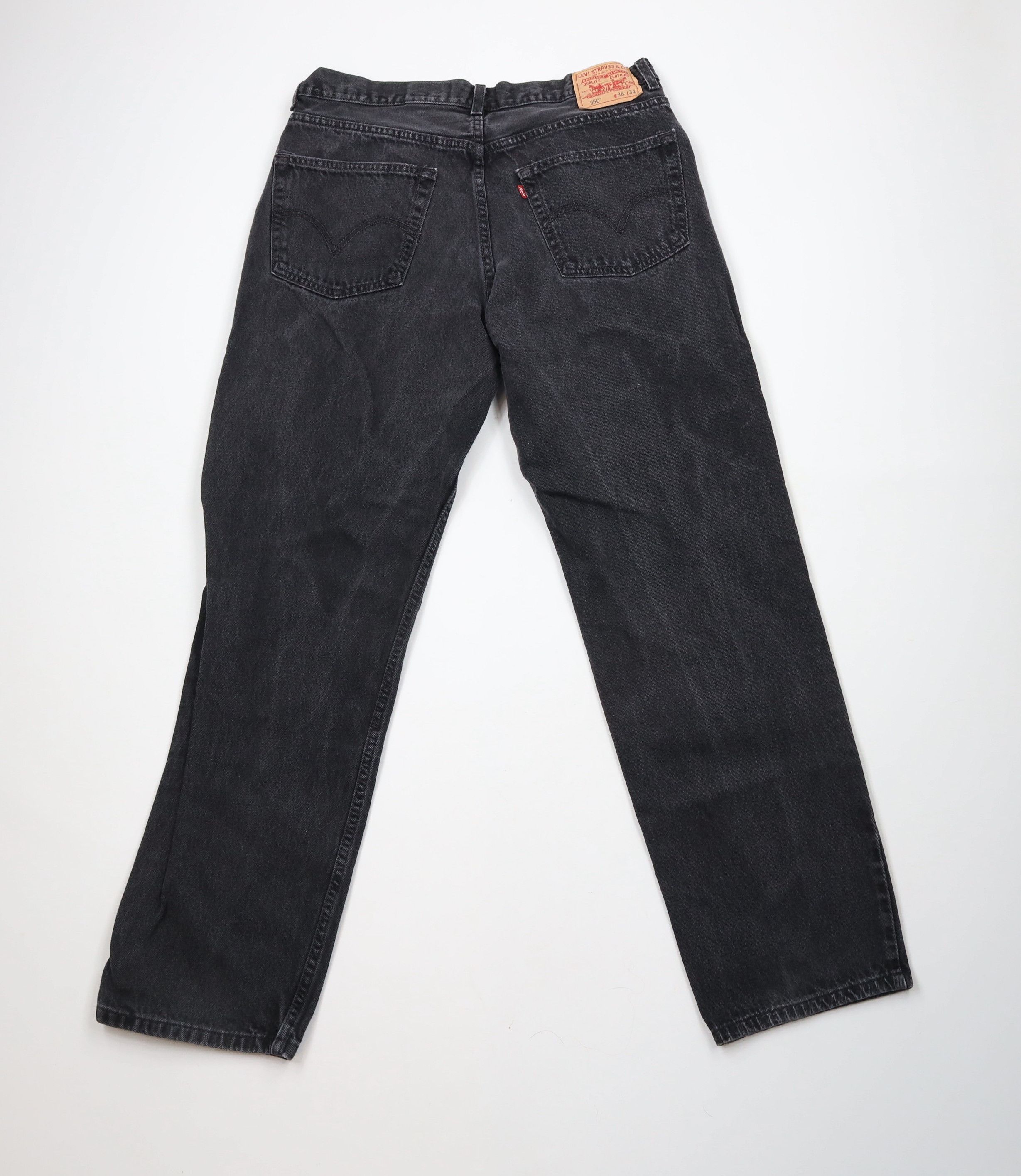Levi's × Vintage Vintage Y2K 2004 Levis 550 Fit Denim Jeans Black Cotton Size US 38 / EU 54 - 8 Thumbnail