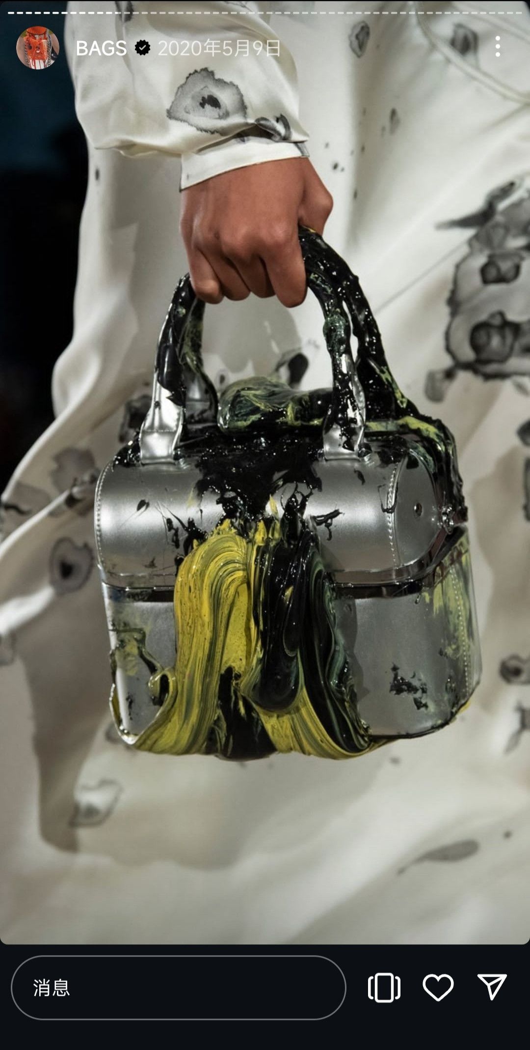 Ottolinger SS20 Runway Lava Paint handle bag Size ONE SIZE - 9 Thumbnail