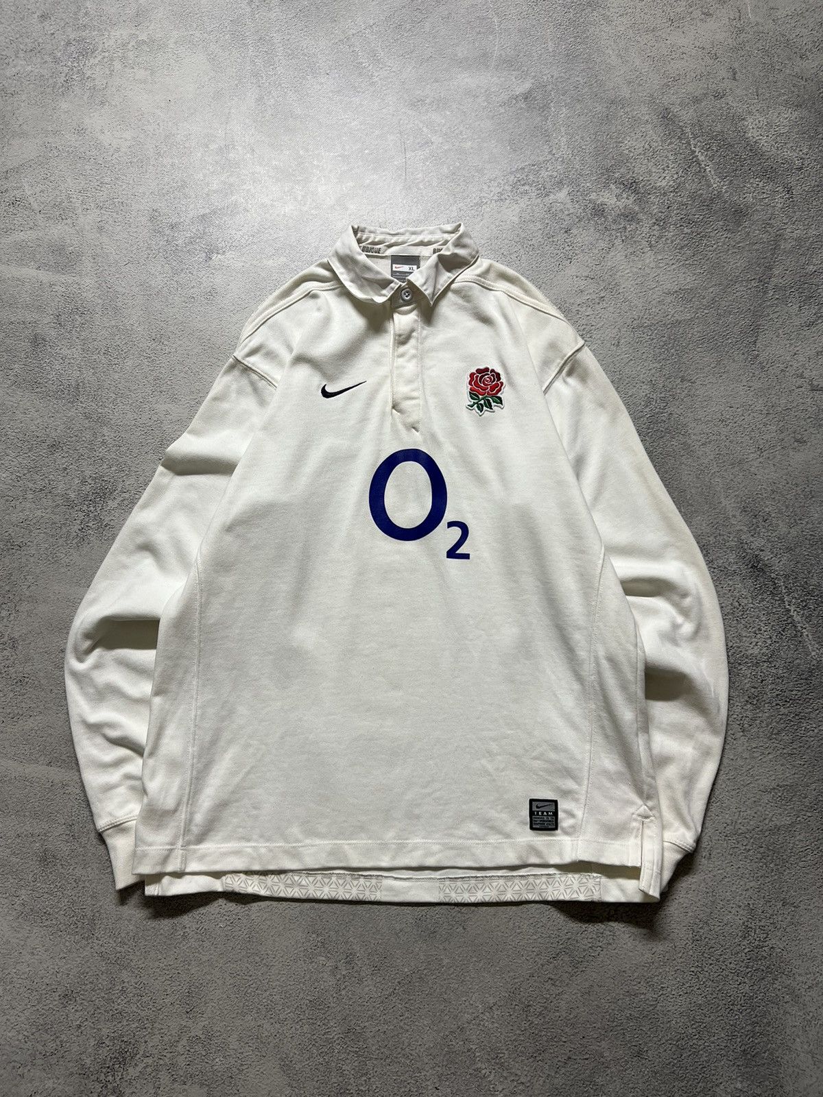 Vintage Vintage Blokecore Nike England 02 Rugby Longsleeve Polo Size US S / EU 44-46 / 1 - 2 Thumbnail