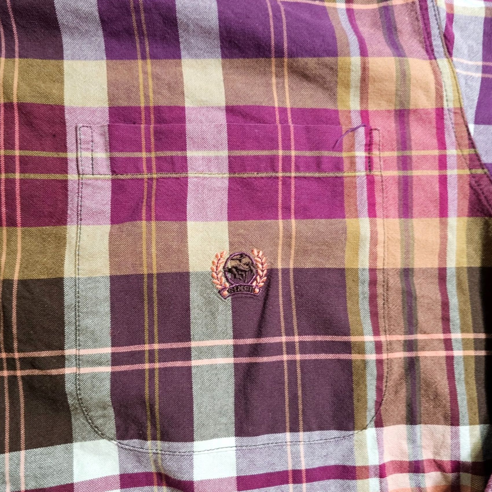 Pinko Cinch Shirt Mens Size Medium Pink Purple Plaid Button Long Sleeve Casual Western Size US M / EU 48-50 / 2 - 4 Thumbnail