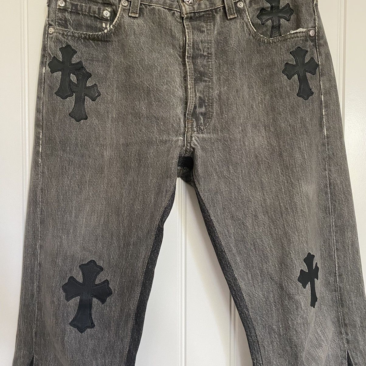Chrome Hearts Chrome Hearts Gallery Dept Flared Grey Levi’s 501 Jeans Size US 29 - 3 Thumbnail