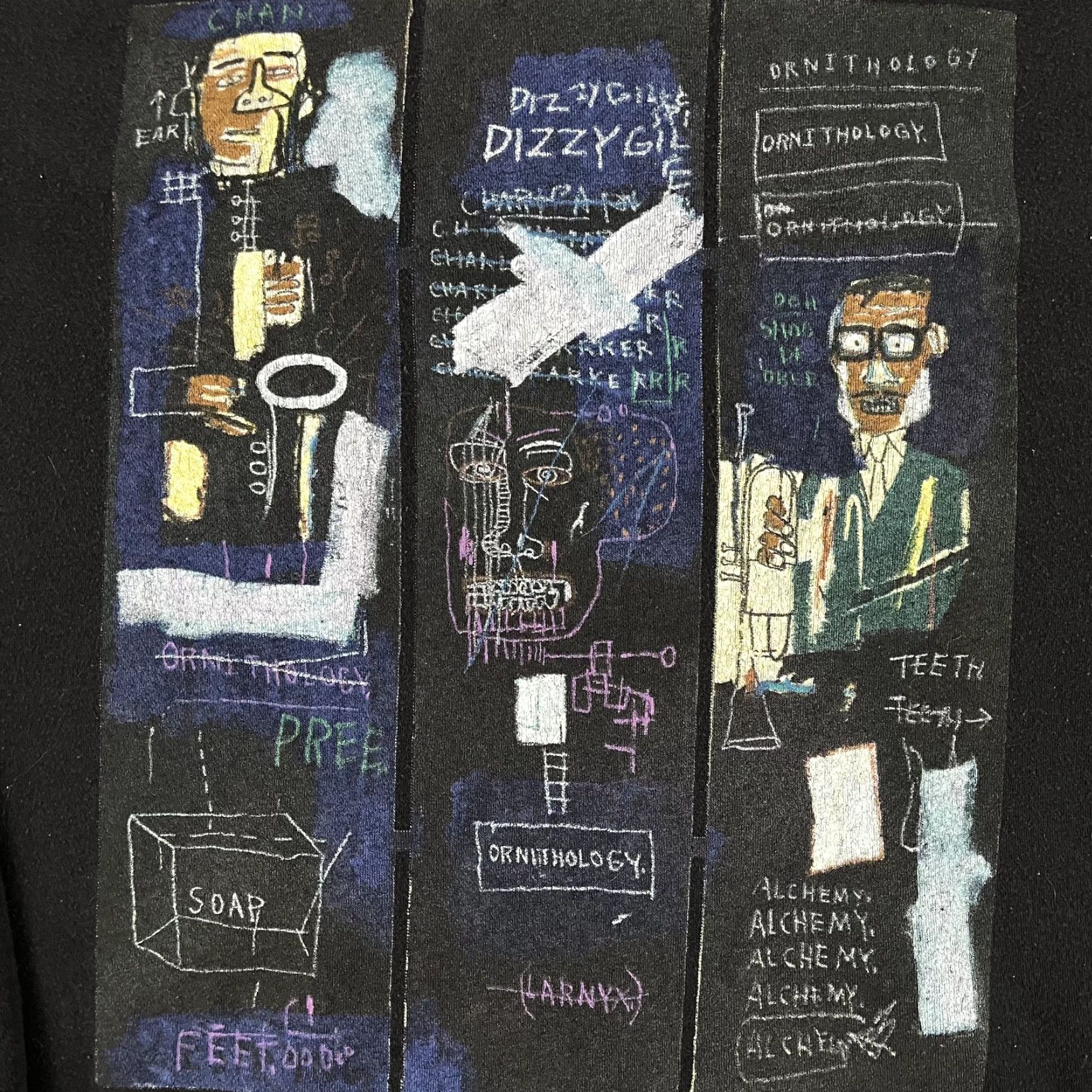 Vintage Jean Michael Basquiat Hoodie Adult Mens L/XL Black Graphic Pullover Size US L / EU 52-54 / 3 - 2 Thumbnail