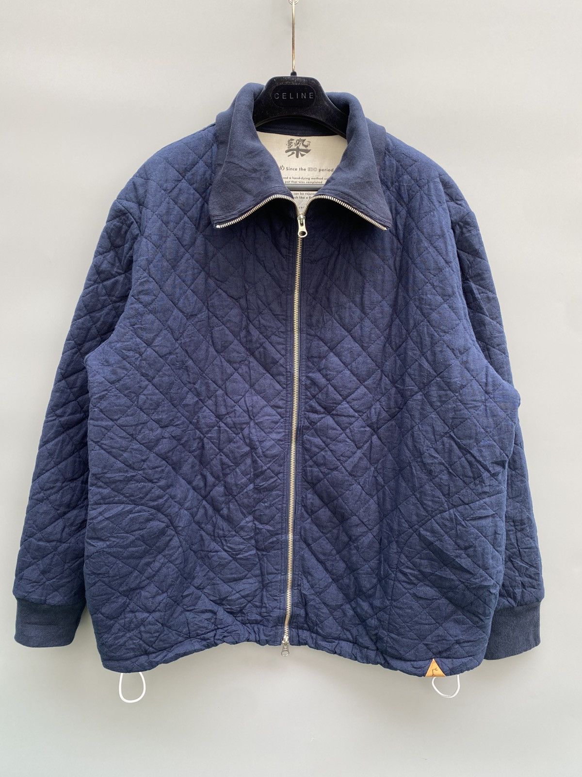 Japanese Brand Rehacer- Hand-Dyed Indigo Quilted Jacket Size US L / EU 52-54 / 3 - 4 Thumbnail