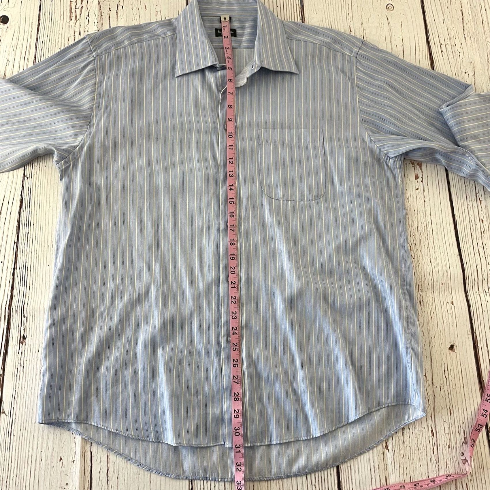 Paul Smith Paul Smith Striped Long Sleeve Shirt Men's 18 Blue Cotton Button-Up 100% Size US XXL / EU 58 / 5 - 4 Thumbnail