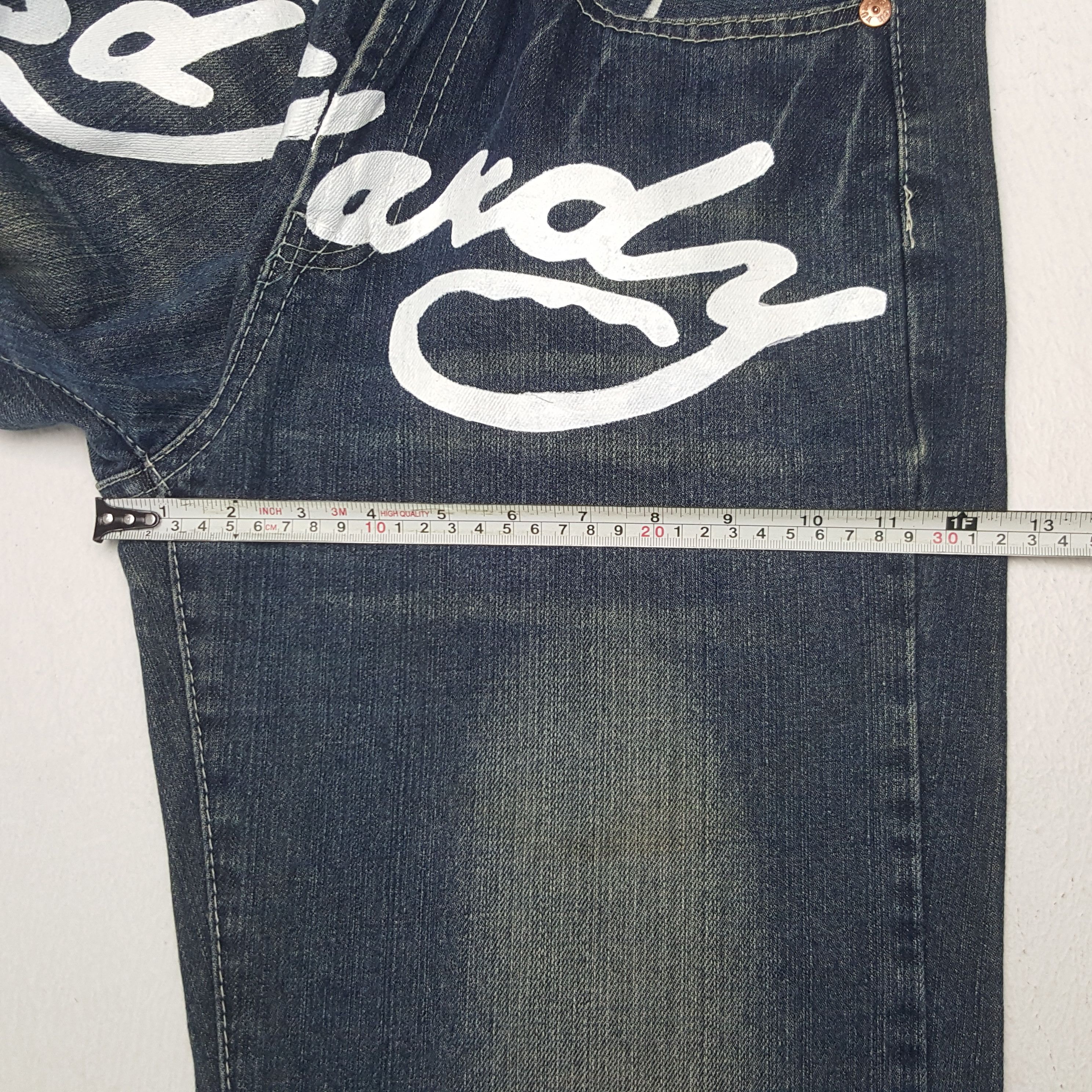 Ed Hardy × Vintage Vintage Ed Hardy Custom Logo Spell Out Denim Jeans Size US 30 / EU 46 - 9 Thumbnail