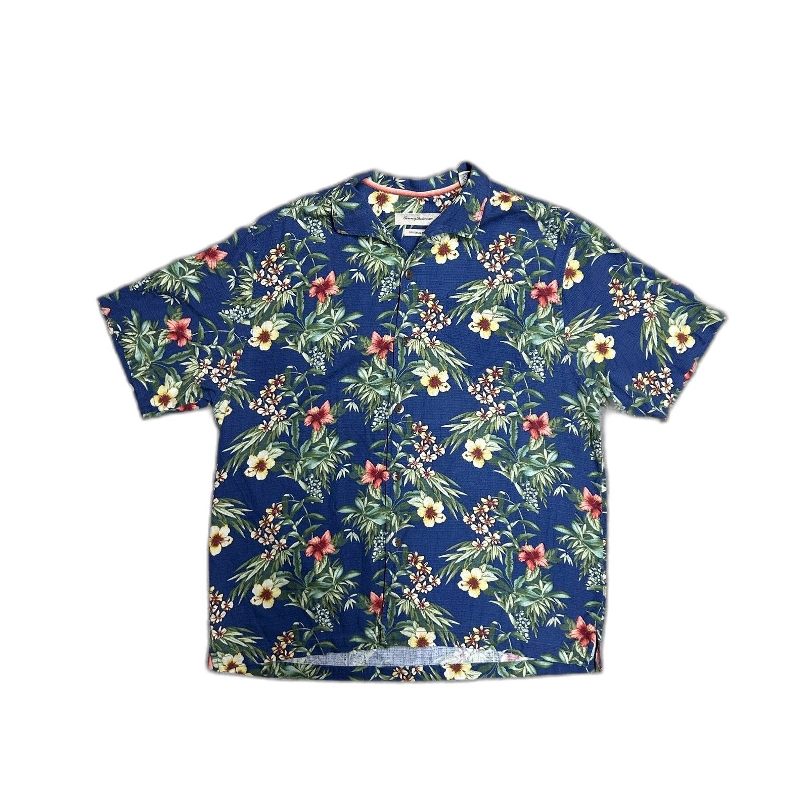 Tommy Bahama Tommy Bahama Blue Shirt Blue Green Silk Tropical Floral Hawa Size US L / EU 52-54 / 3 - 1 Thumbnail