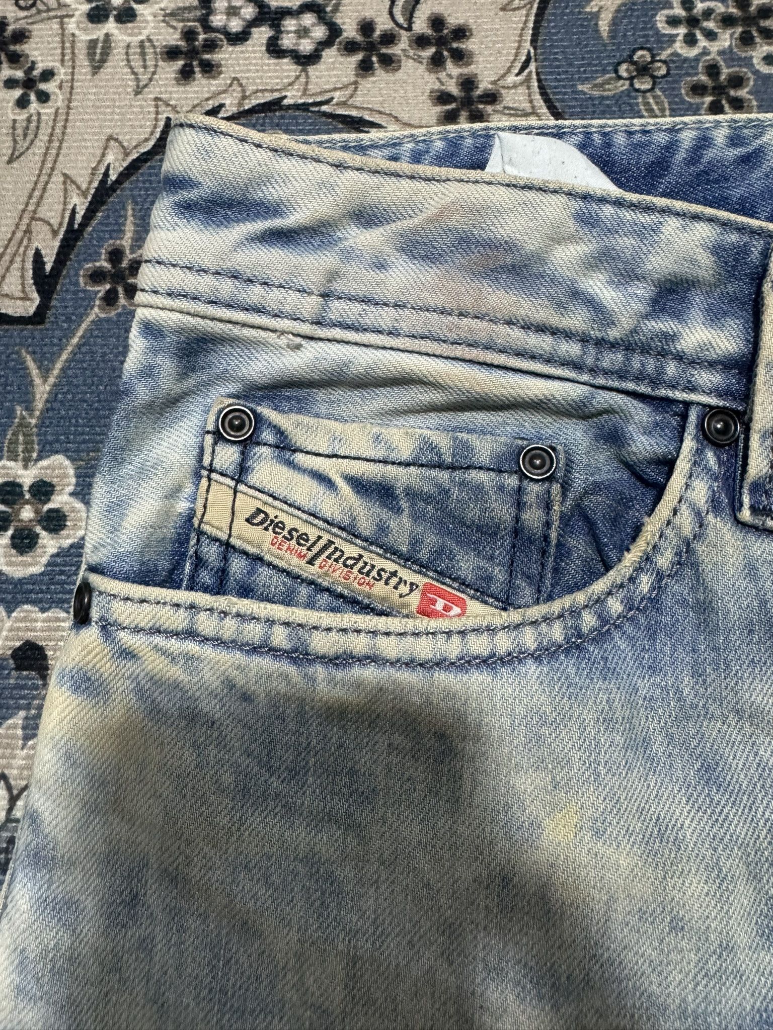 Diesel × Rusty Diesel Safado Rusty Acid Wash Denim Jeans Buttonfly Size US 29 - 8 Thumbnail