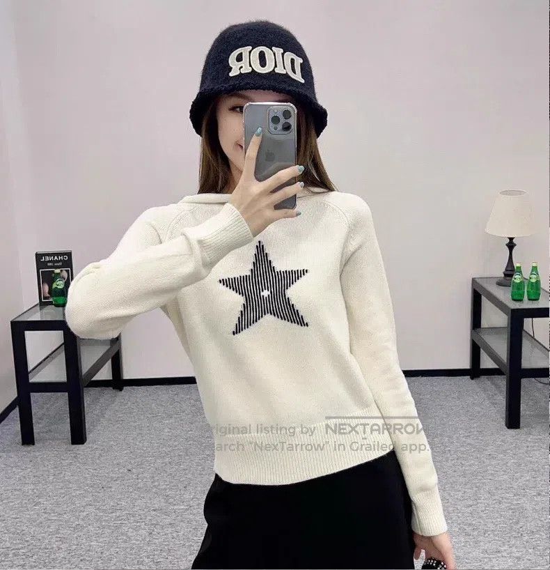Dior Dior Limited Series Beige Five-pointed Star Inlaid Sheeps Size XS / US 0-2 / IT 36-38 - 8 Thumbnail