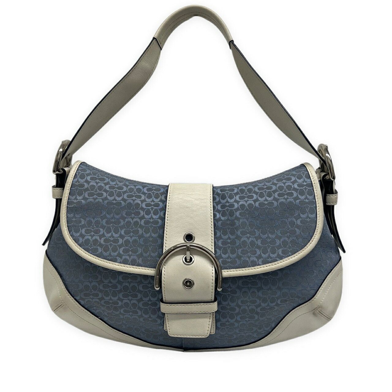 Coach COACH Soho Mini Signature One Blue Multi Shoulder Bag Size 