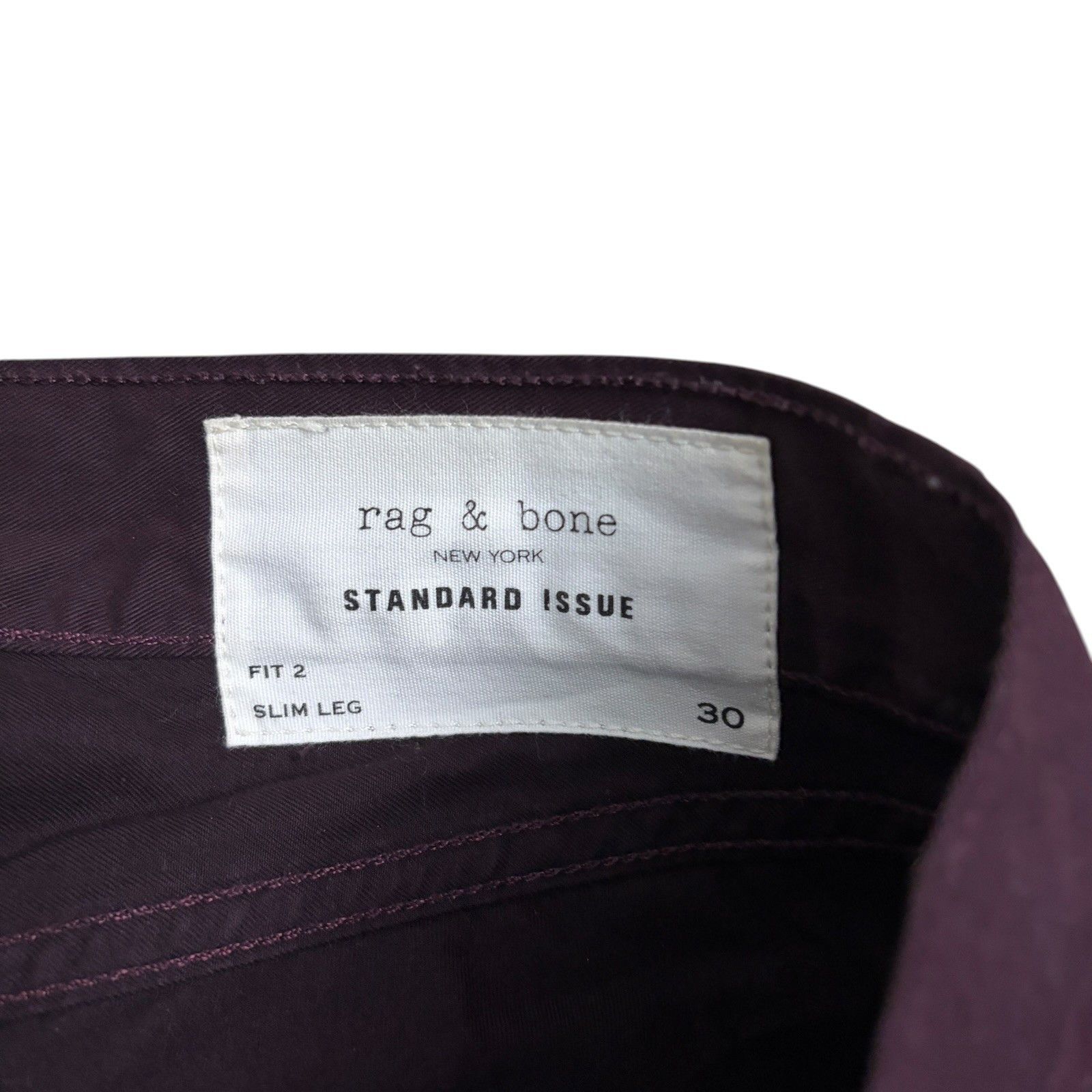 Rag & Bone RAG & BONE Wine Slim Luxury Cotton Denim Jeans Womens 30x34 Size 30" / US 8 / IT 44 - 3 Thumbnail