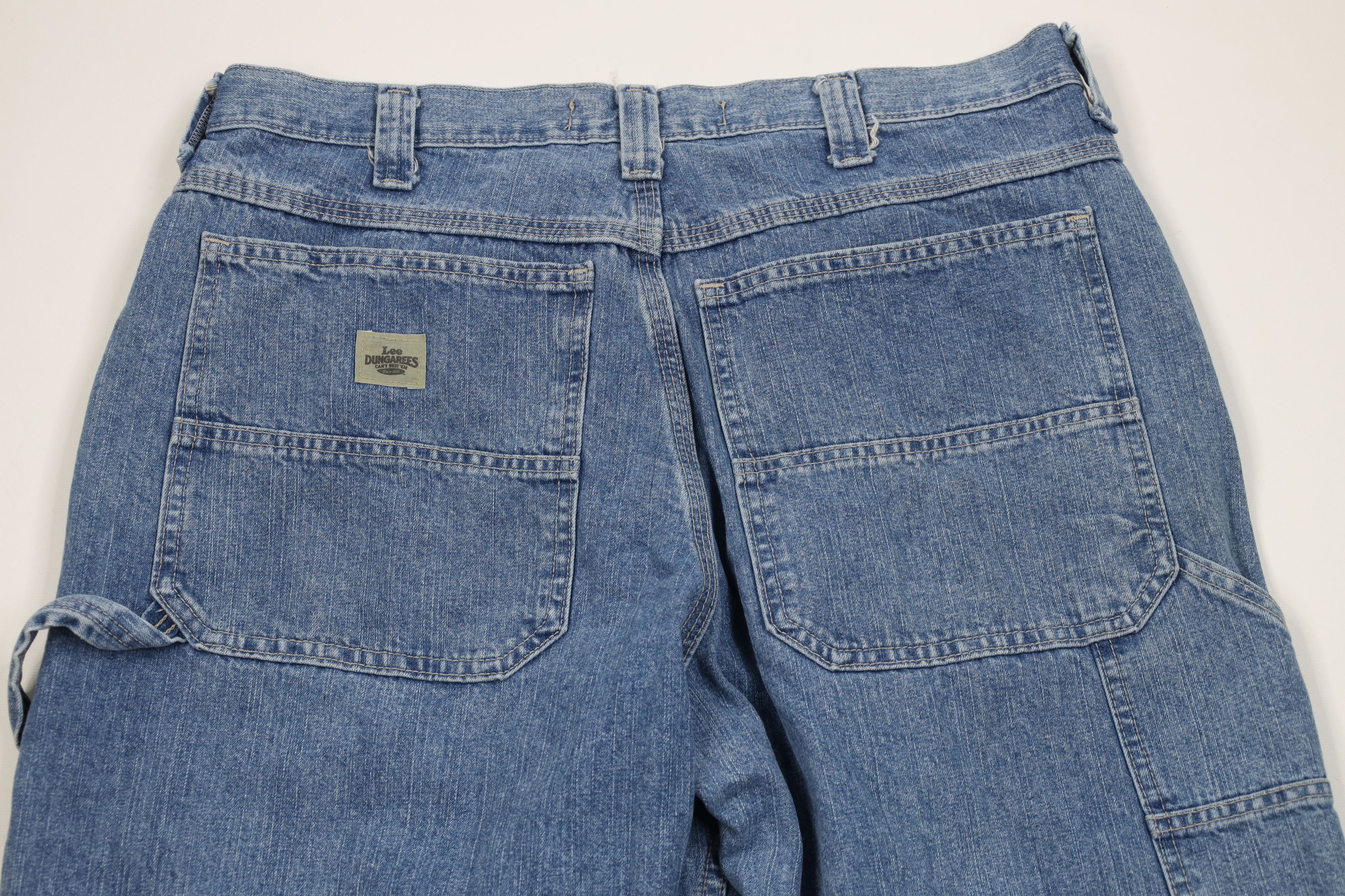 Lee Vintage Y2K Lee Relaxed Wide Leg Dungaree Denim Jeans Blue Size US 36 / EU 52 - 11 Thumbnail