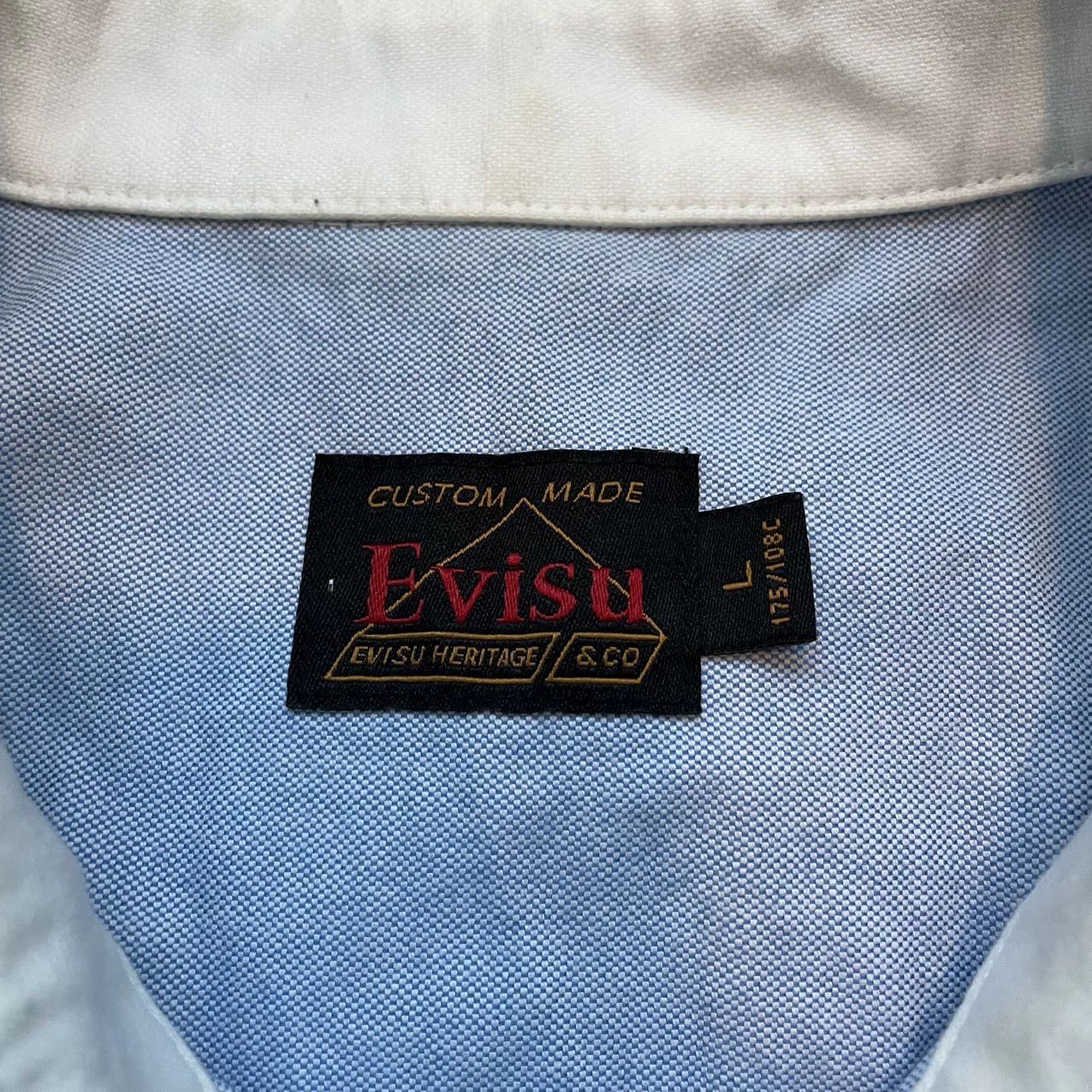 Evisu EVISU SS23 Blue Seagull Patch Oxford Long-Sleeve Shirt L Size US L / EU 52-54 / 3 - 6 Thumbnail
