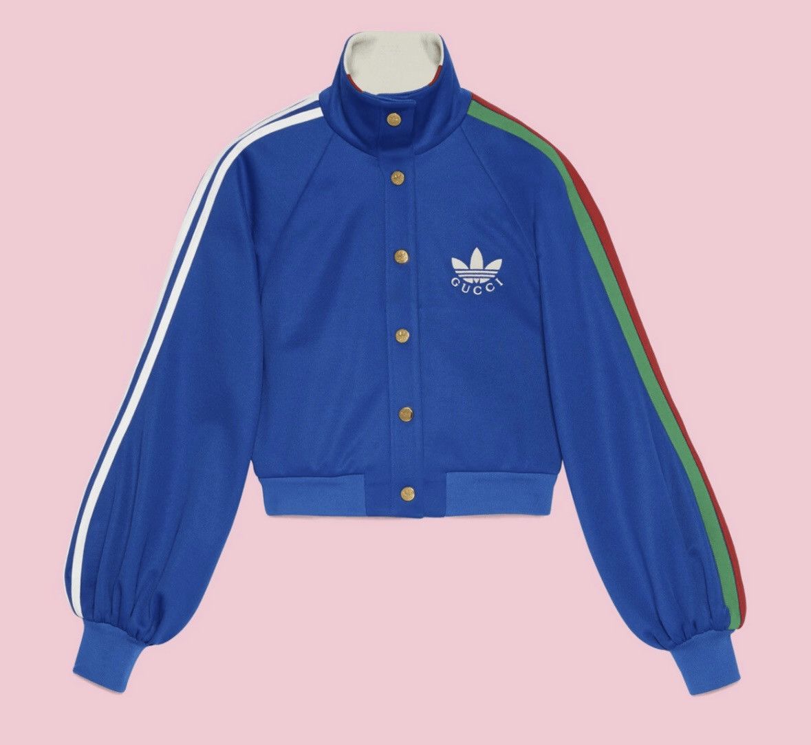 Adidas Gucci x Adidas Cropped Jacket Collaboration Designer Luxury Size XS / US 0-2 / IT 36-38 - 2 Thumbnail