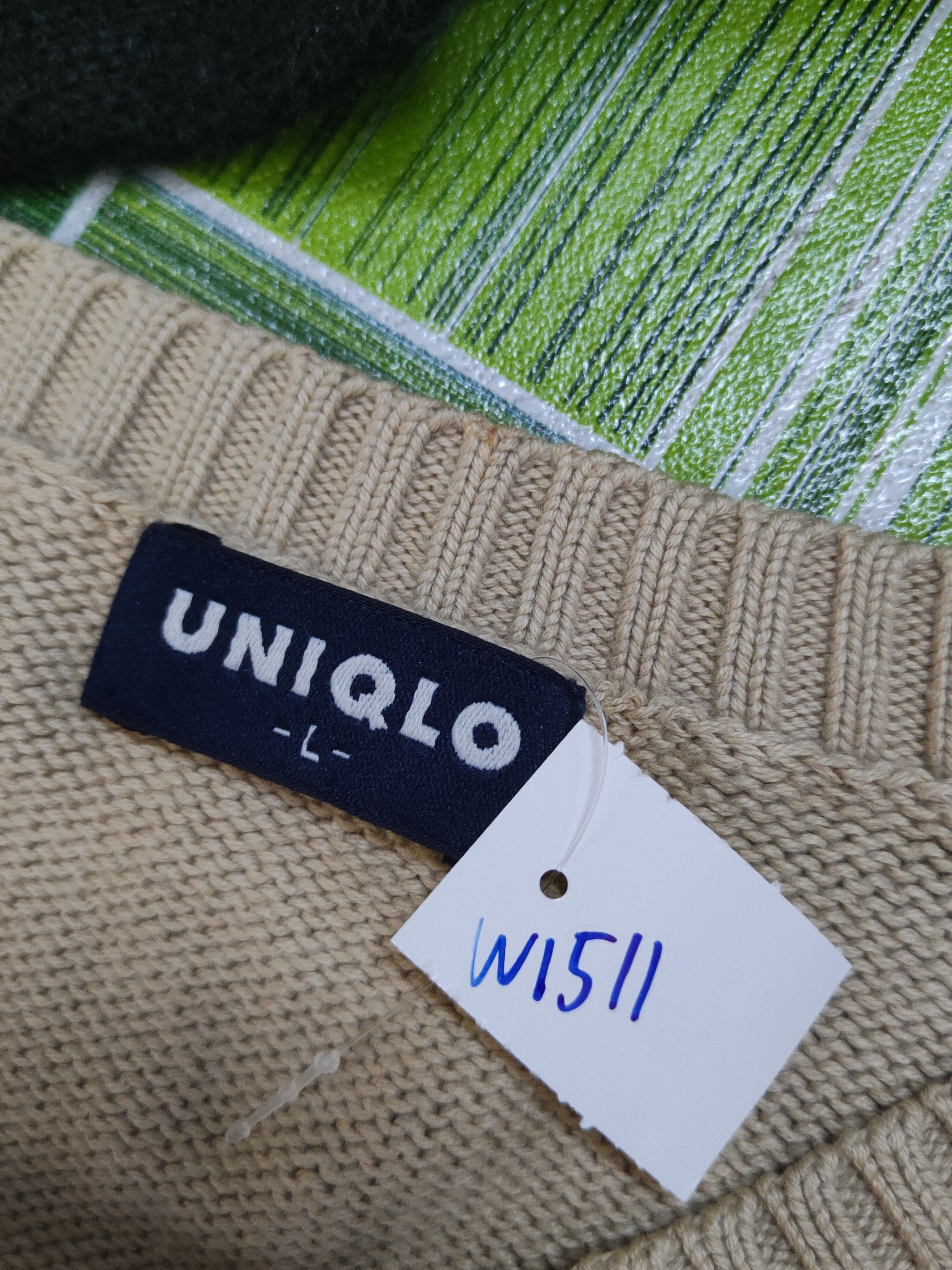 Homespun Knitwear × Japanese Brand × Vintage Uniqlo Light Brown Knitwear Sweatshirts #W1511 Size US L / EU 52-54 / 3 - 12 Thumbnail