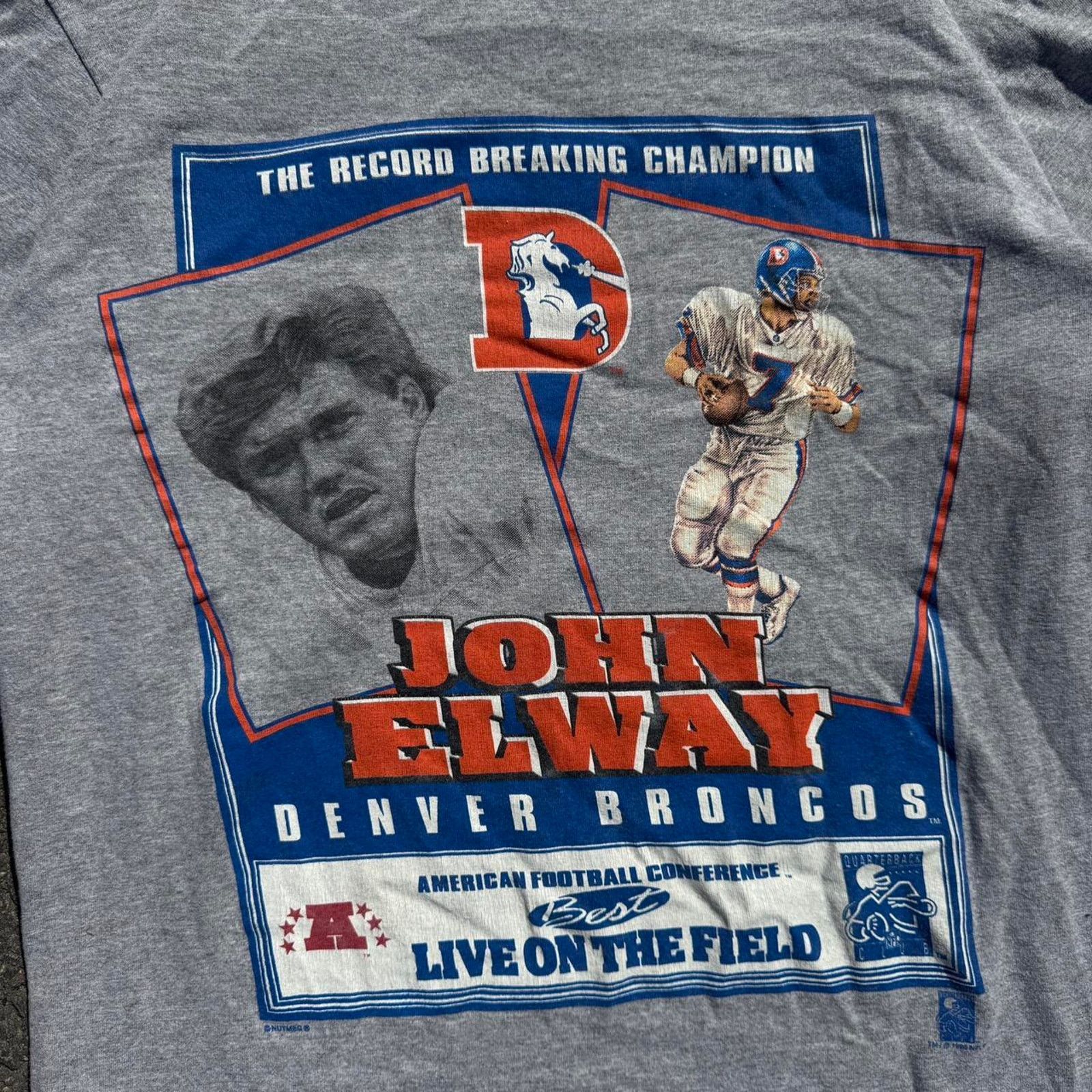 Lee Vintage 1996 John Elway Denver Broncos T-Shirt – Size Medium Size US M / EU 48-50 / 2 - 3 Thumbnail
