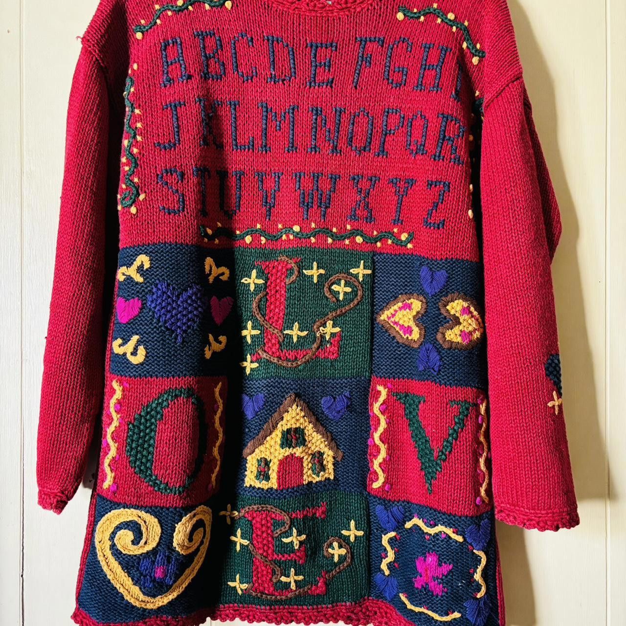 Designer Vintage 90s Karen Scott knit Sweater Teacher Core Size S / US 4 / IT 40 - 1 Thumbnail