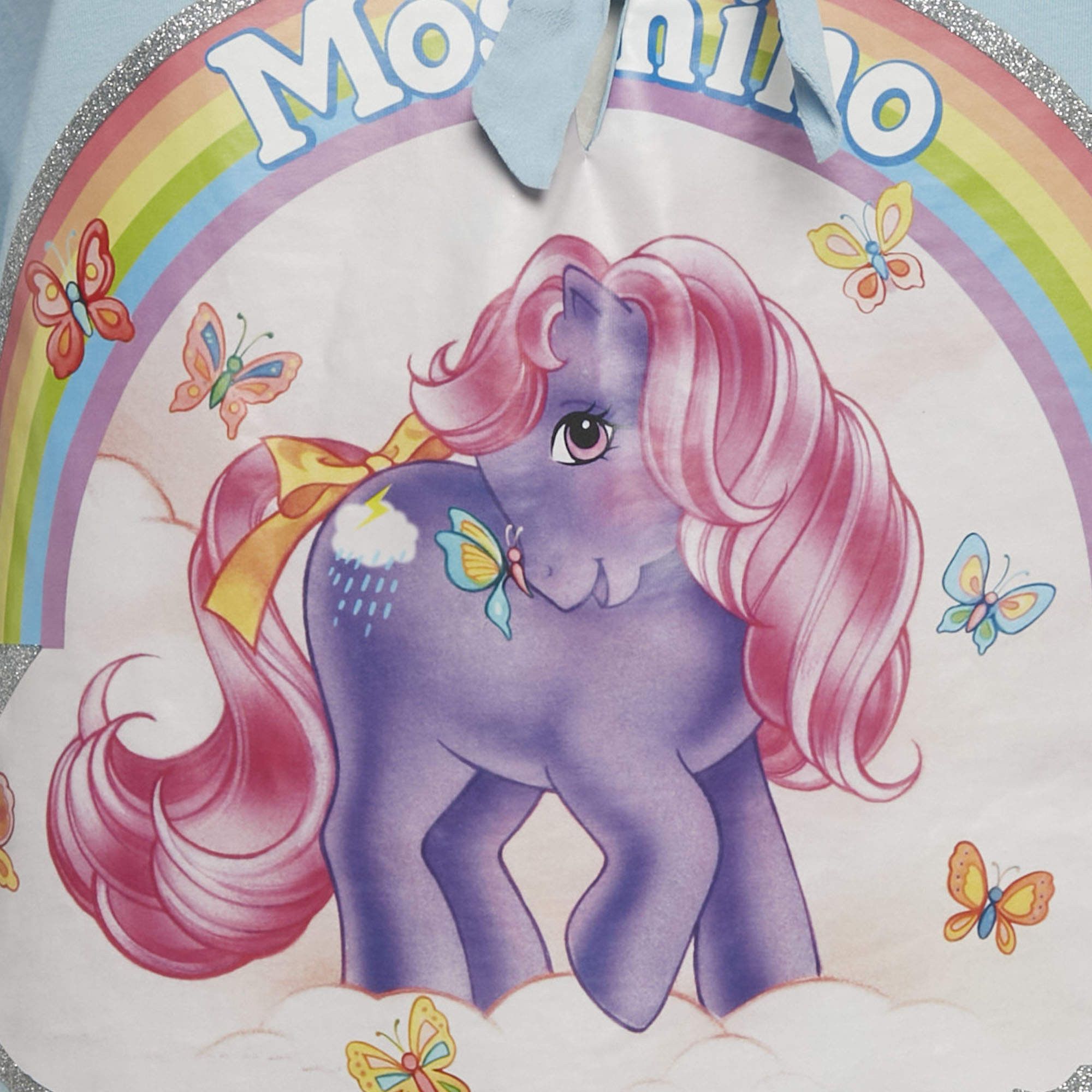 Moschino Moschino Couture 2018 Little Pony Print Lace-Up Detail Top Size M / US 6-8 / IT 42-44 - 2 Thumbnail