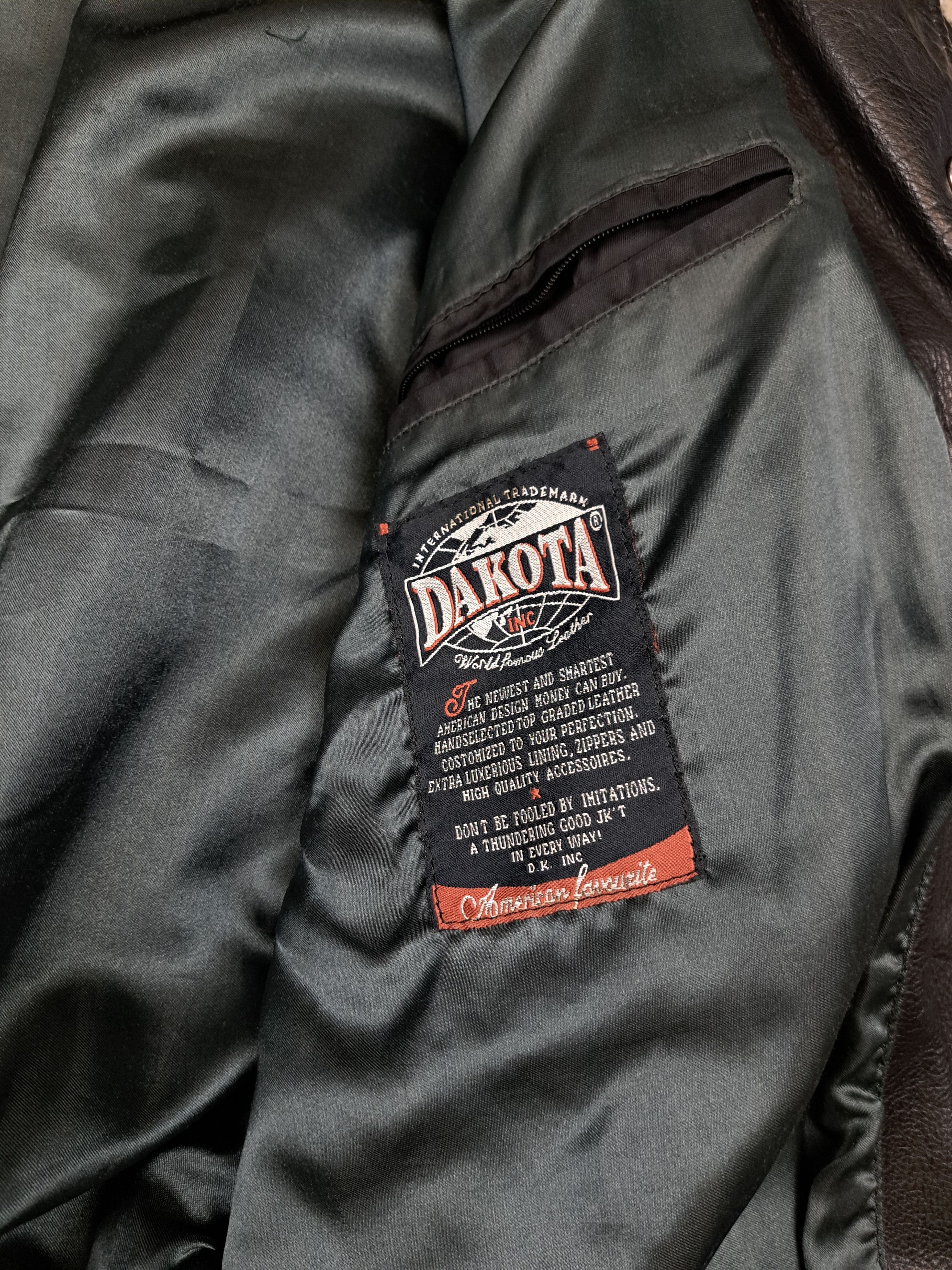 Genuine Leather Dakota Leather and Nylon Bomber Jacket Moto Racing Size US L / EU 52-54 / 3 - 7 Thumbnail