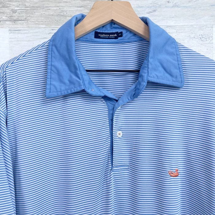 Southern Marsh Southern Marsh Polo Shirt Blue White Mens XXL | Grailed