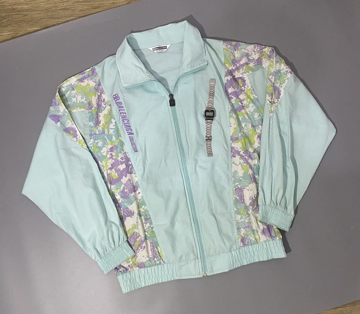 Balenciaga 💥Rare💥1993 Balenciaga Paris Track Jacket Size US L / EU 52-54 / 3 - 2 Thumbnail