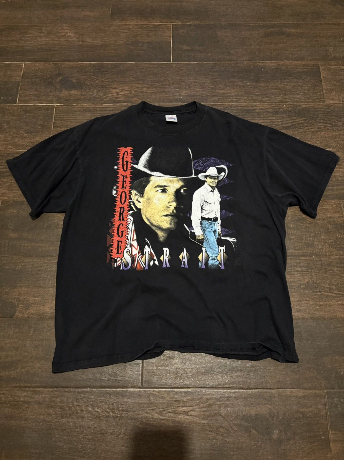 Vintage Vintage 1993 George Strait Tour T-shirt Size XL Size US XL / EU 56 / 4 - 1 Thumbnail