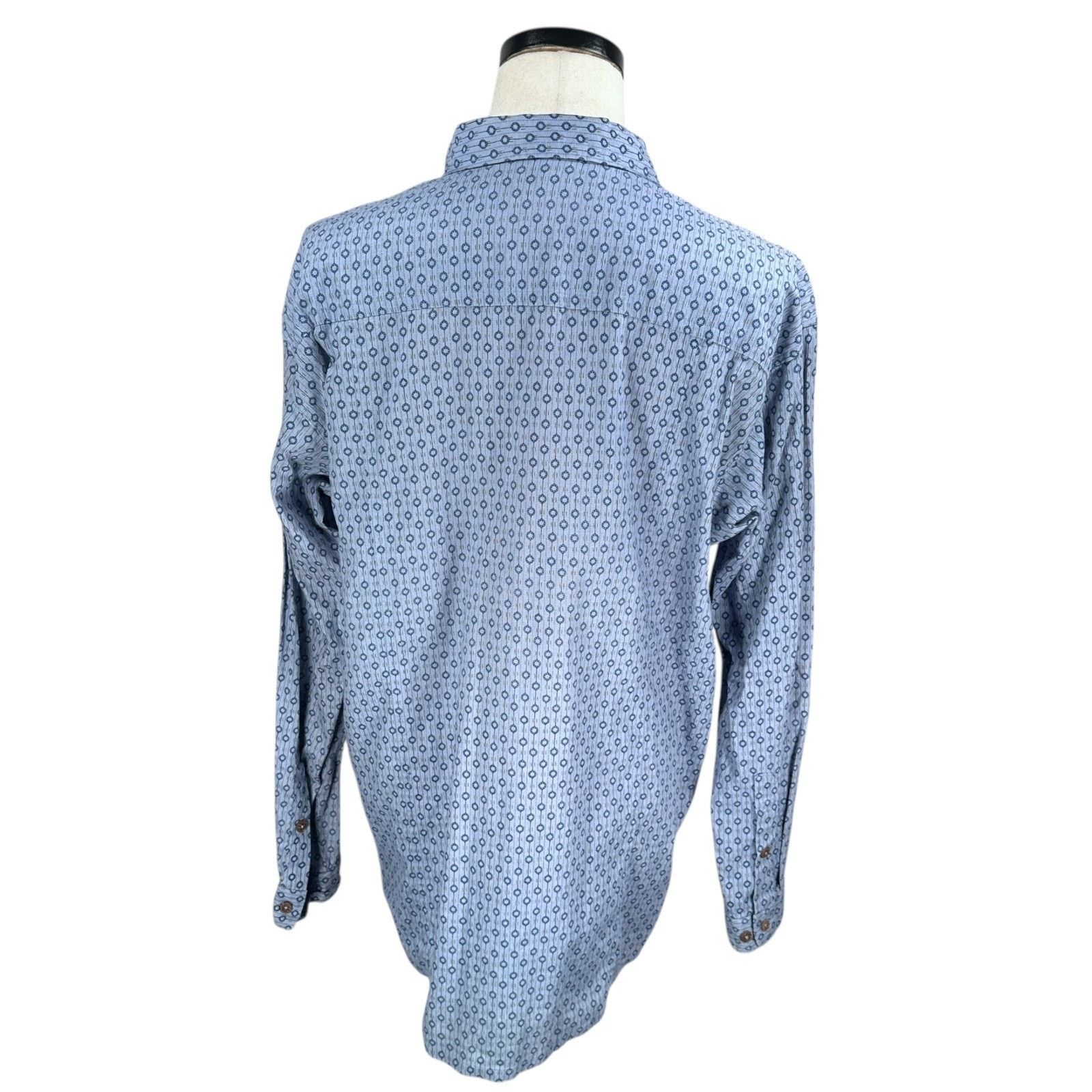 Patagonia VTG Patagonia Shemp Shirt Men’s L Blue Geometric Hemp Cotton Size US L / EU 52-54 / 3 - 5 Thumbnail