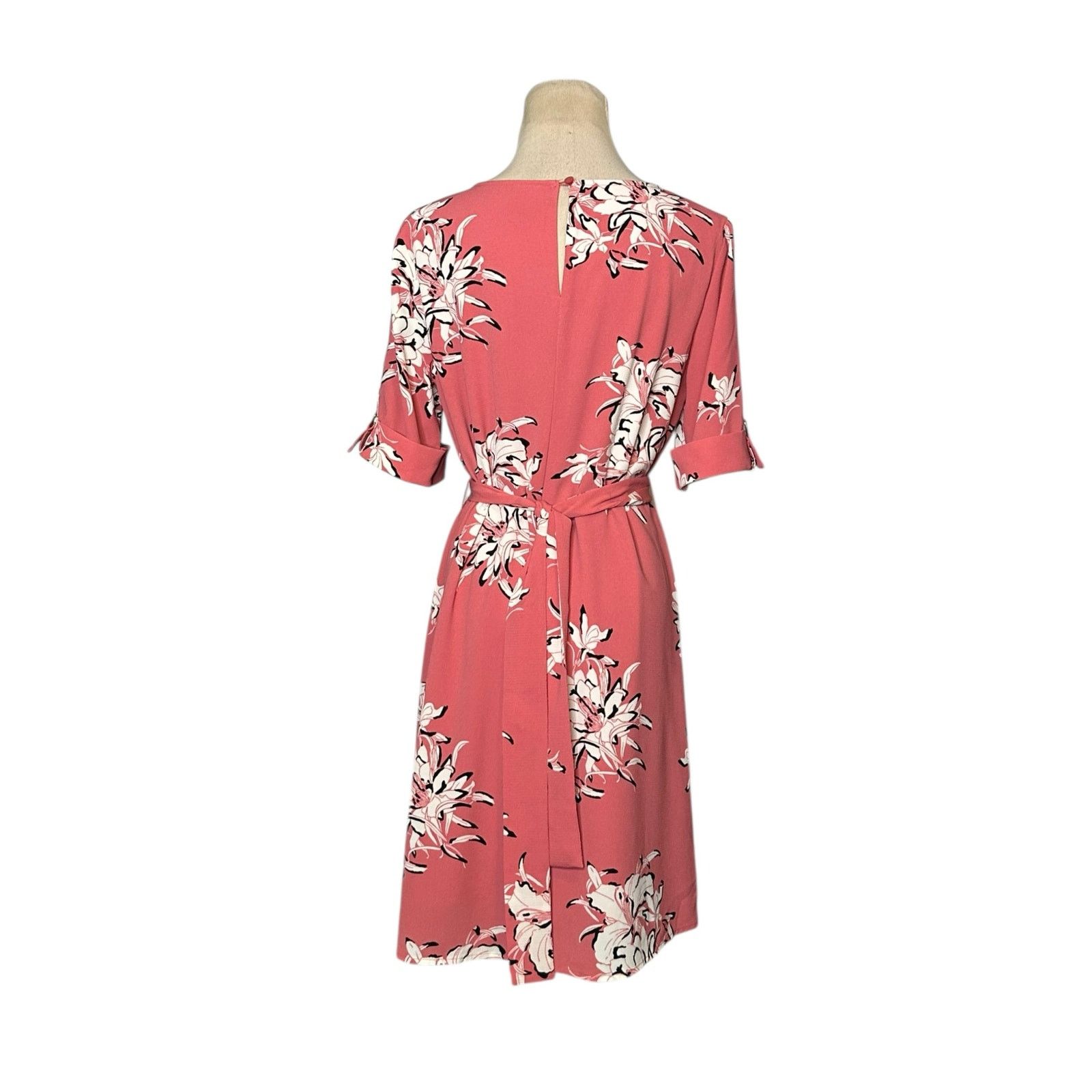 Worthington Worthington pink floral short sleeves mini dress size Small Size S / US 4 / IT 40 - 10 Thumbnail