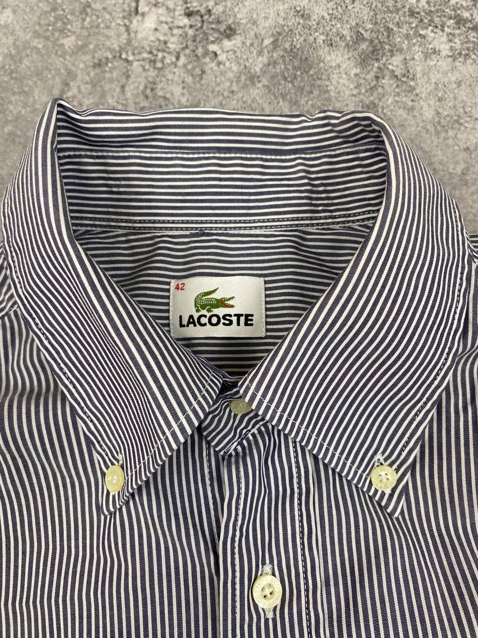 Lacoste Lacoste Men Cotton Shirt Blue White Striped Size S Size US S / EU 44-46 / 1 - 3 Thumbnail
