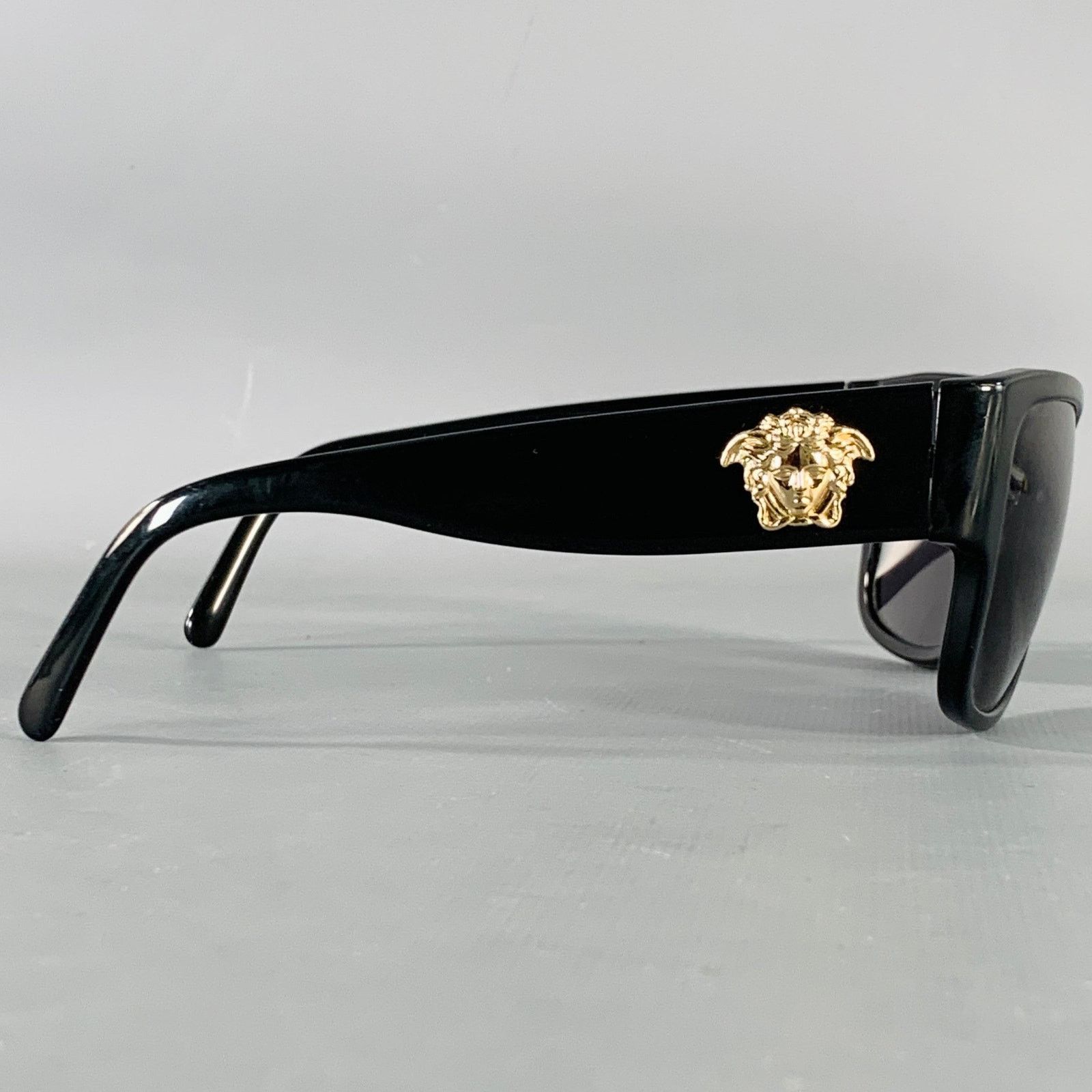 Versace VERSACE Black Acetate Square Polarized Sunglasses Size ONE SIZE - 2 Thumbnail