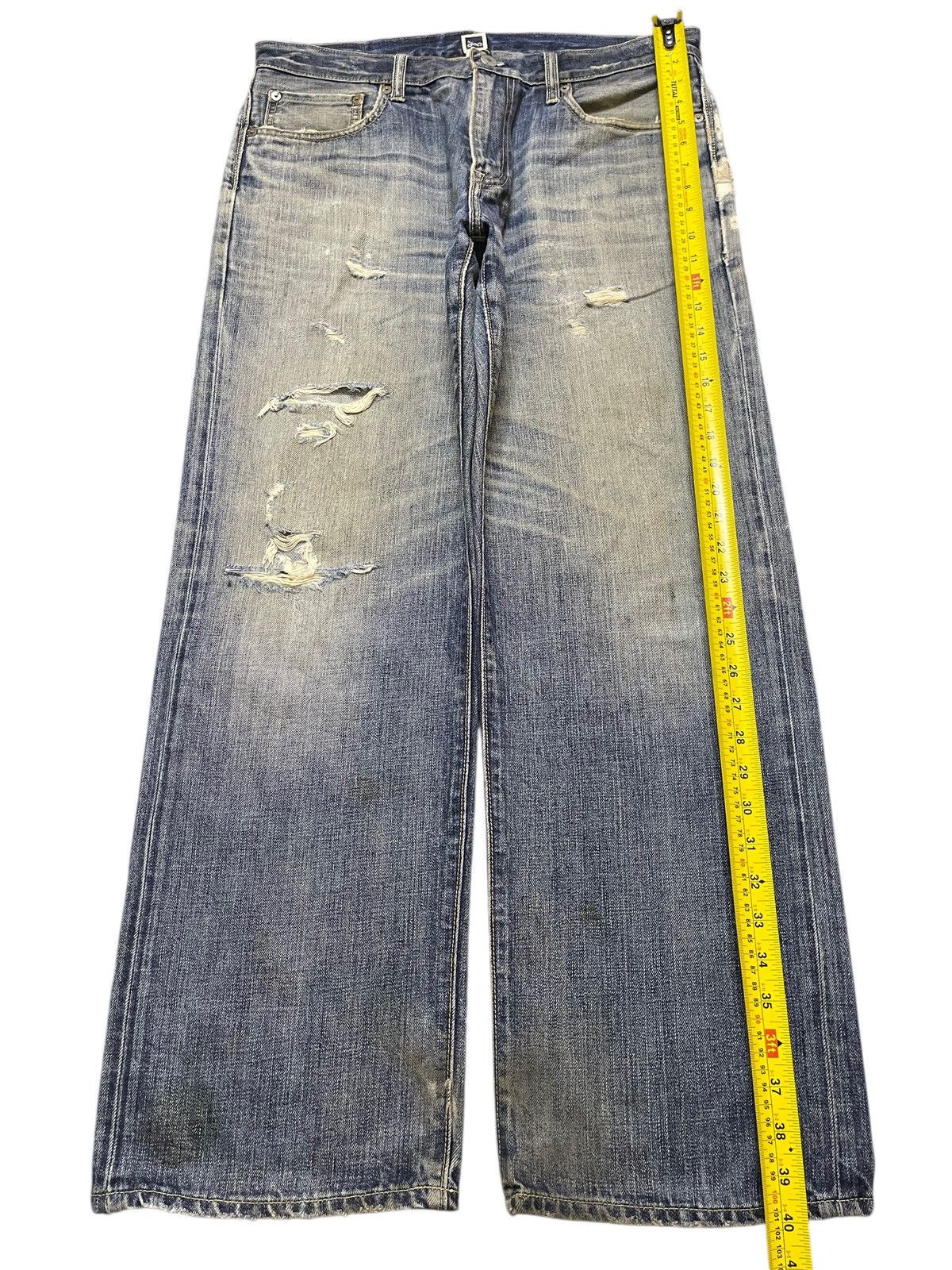 Gap Vintage 90s Gap Faded Mud Wash Distressed Wide Leg Baggy Size US 34 / EU 50 - 12 Thumbnail