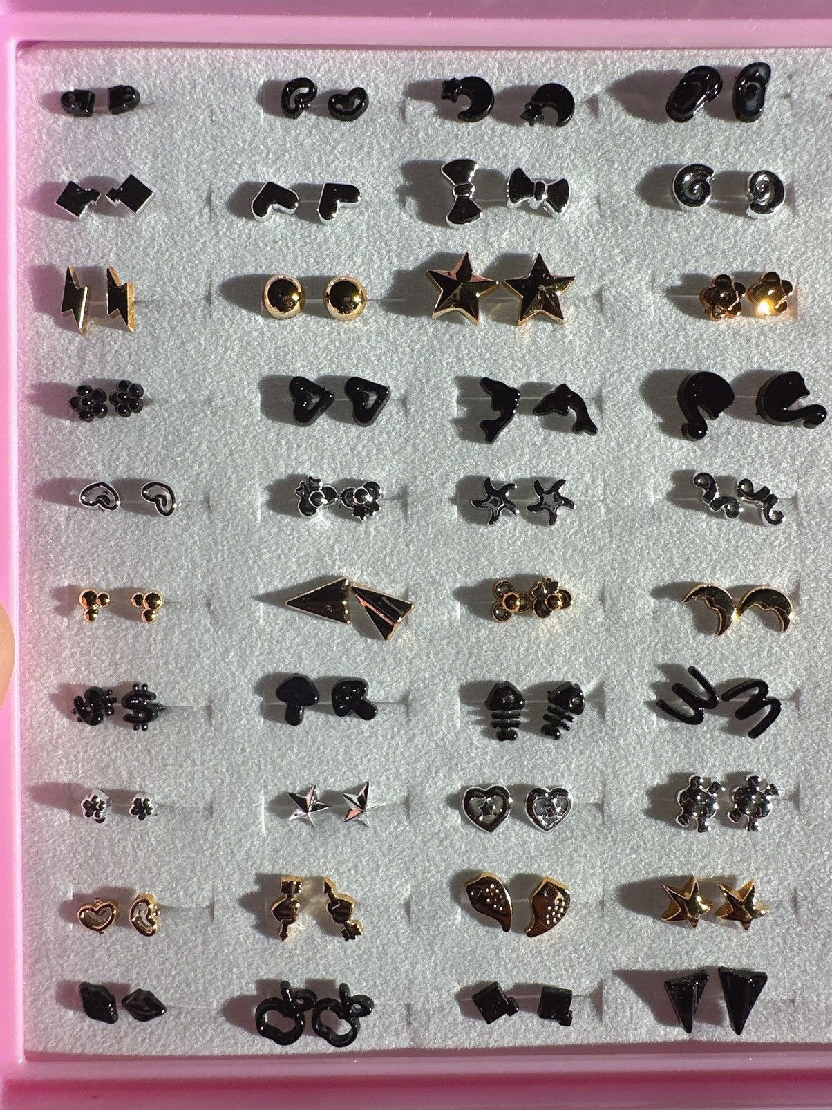 Designer 10 pairs baby earrings studs plastic harmless post lightwe Size ONE SIZE - 1 Thumbnail
