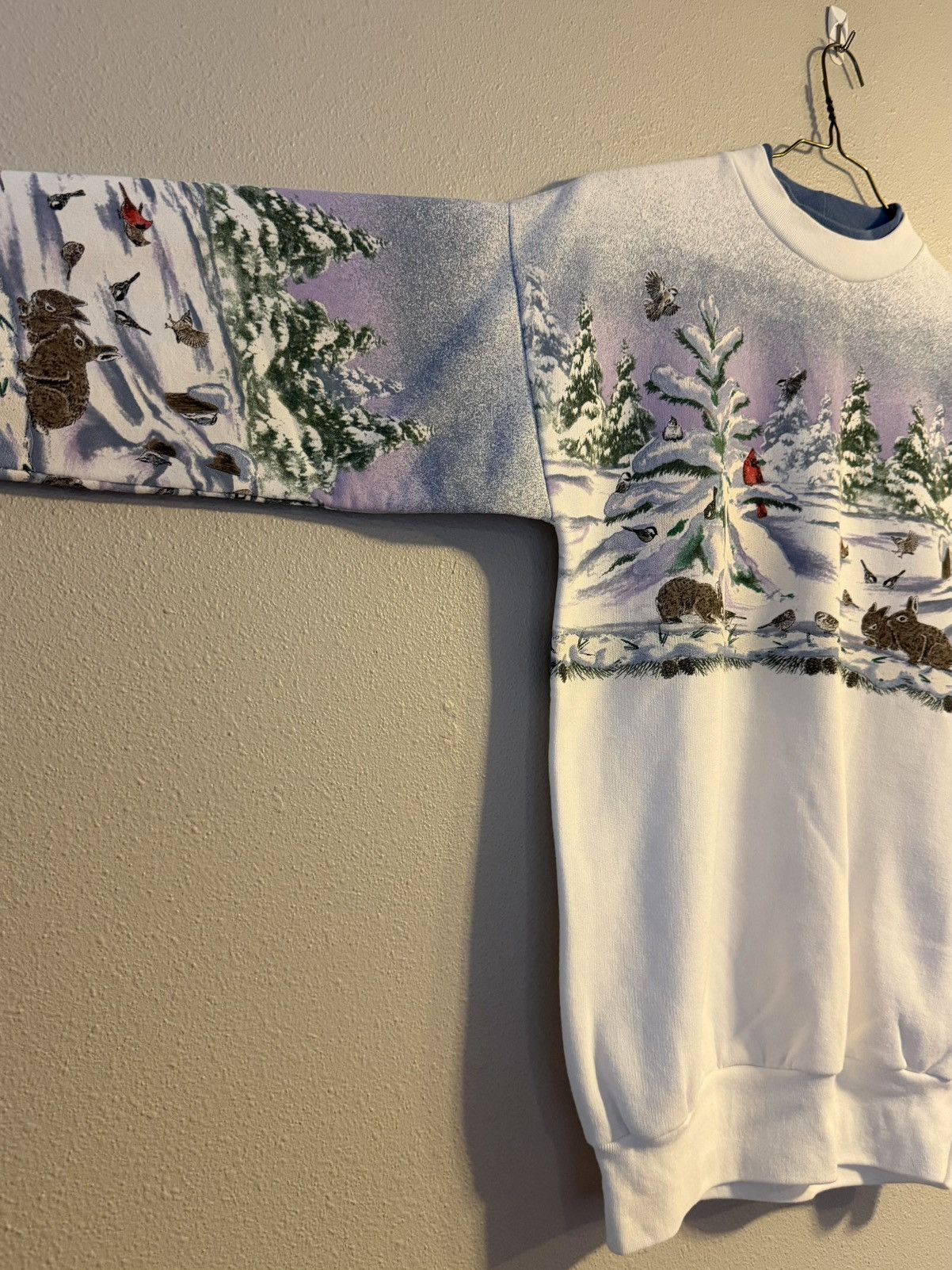 Vintage vtg 90s snow bunny rabbit AOP nature crewneck fits medium Size US M / EU 48-50 / 2 - 4 Thumbnail