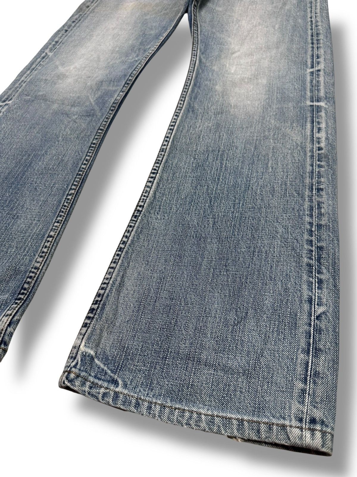 Japanese Brand Bobson Special Edition Flare Jeans – Light Blue Wash & Faded Size US 32 / EU 48 - 17 Thumbnail