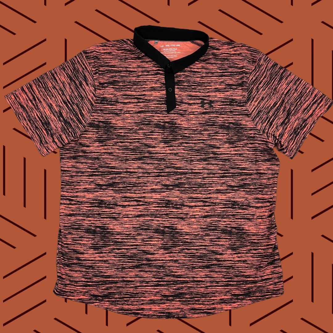 Under Armour Under Armour Iso Chill Polo Shirt Mens 2XL Heather Pink Black Performance Golf Shirt Mens 2XL Multicolor Polo Under Armour HeatGear Sports Logo Polo Size US XXL / EU 58 / 5 - 1 Thumbnail