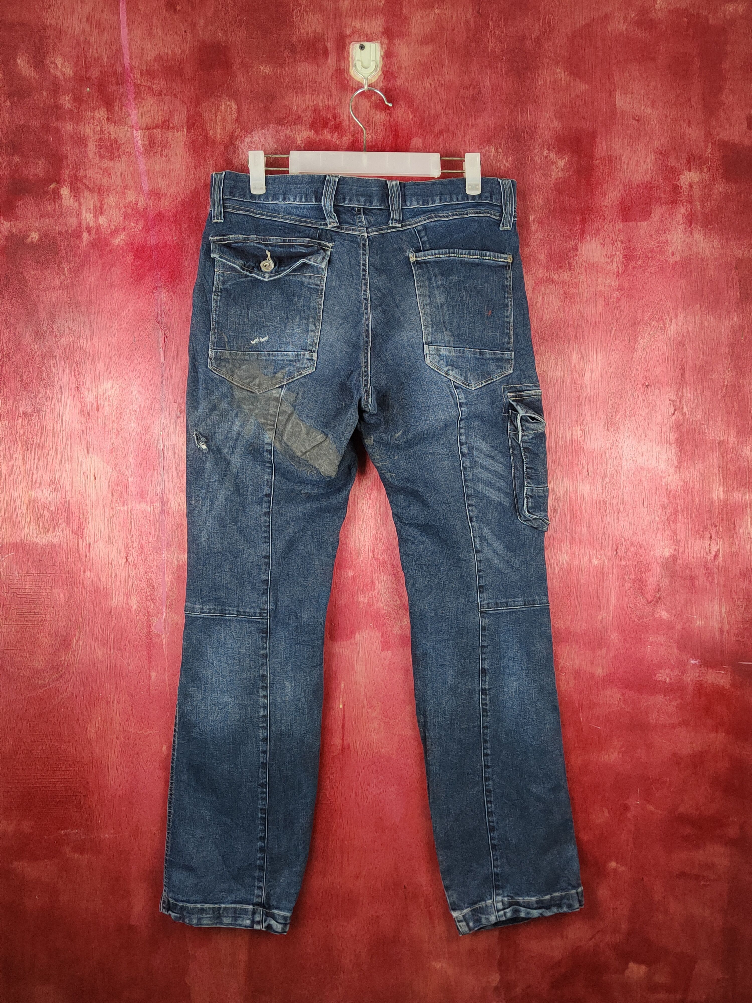Japanese Brand Japanese Brand Dark Blue Multipocket Tactical Denim #S1538 Size US 33 - 9 Thumbnail